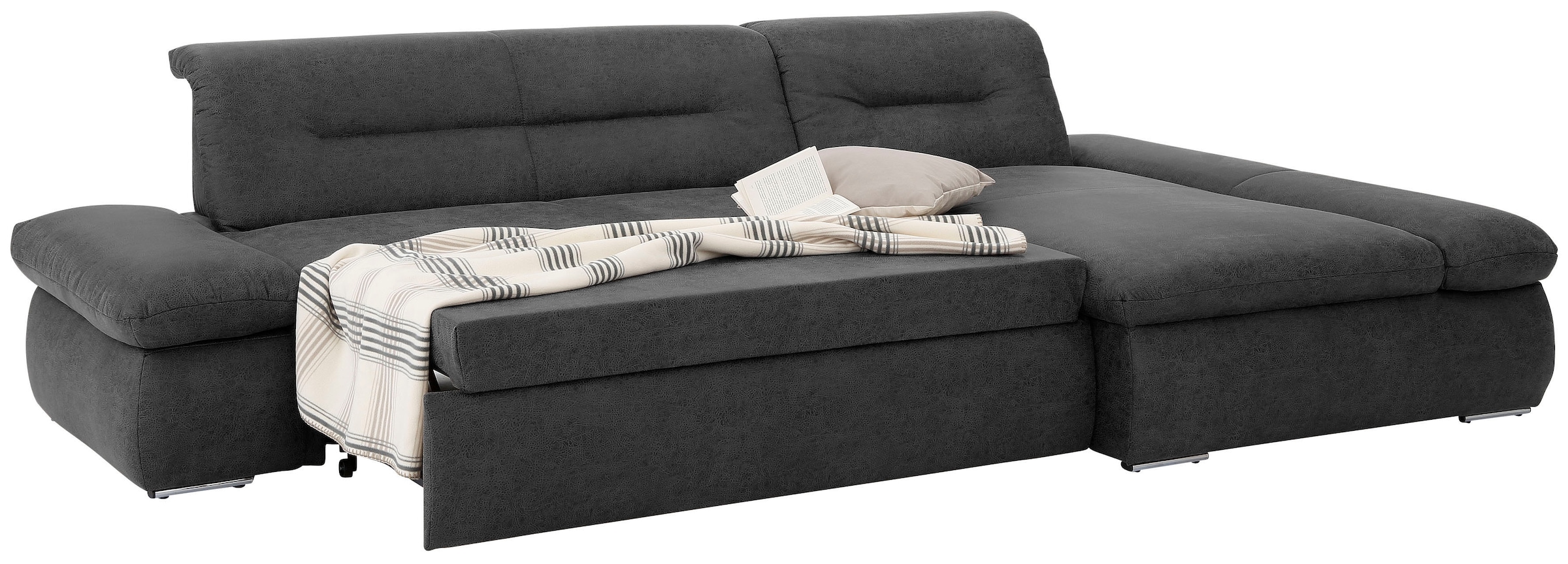 INOSIGN Ecksofa »Avesa L-Form«, Wahlweise mit Armteilvertsellung und Bettfunktion, B/T/H: 300/172/80cm