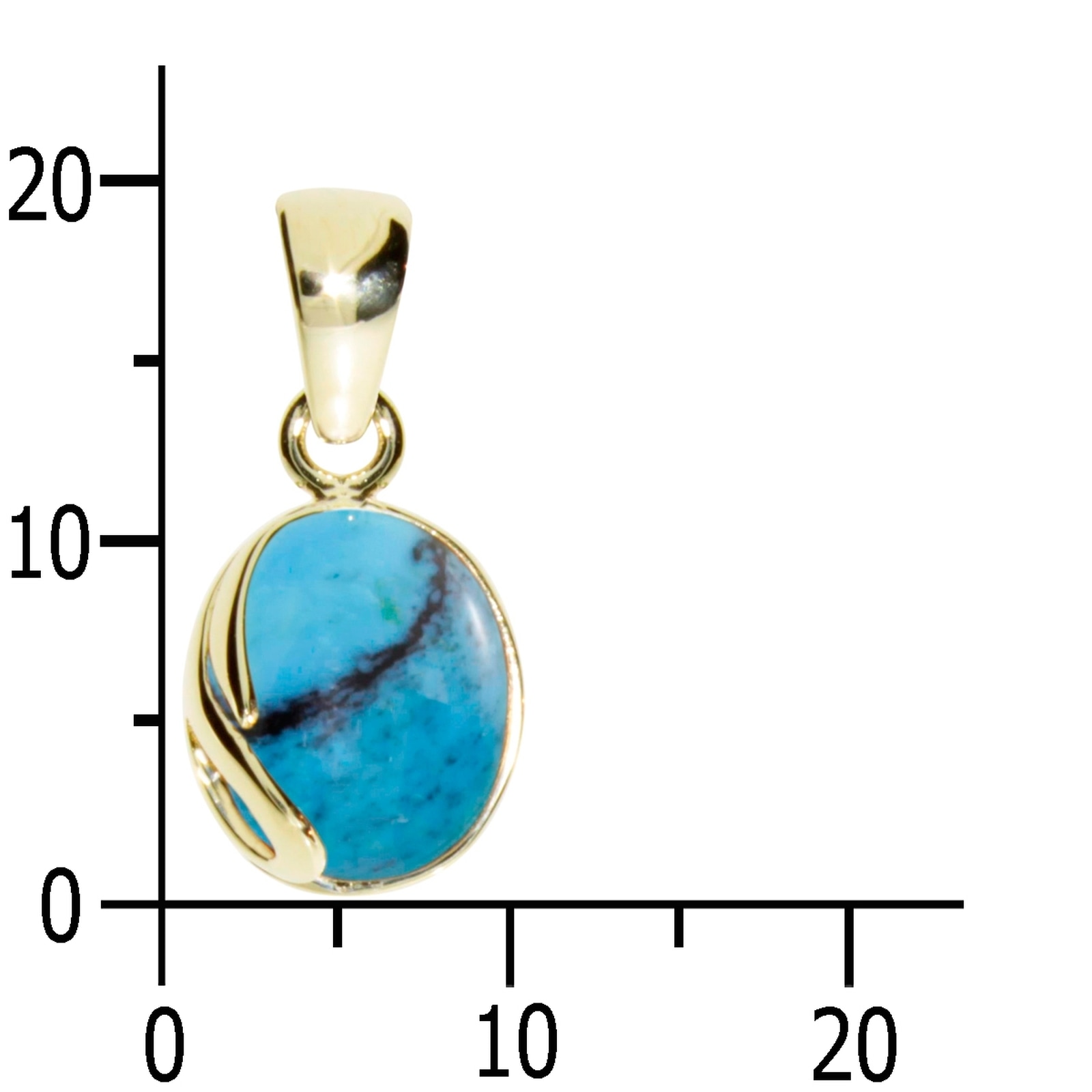 OSTSEE-SCHMUCK Kettenanhänger »- Melanie - Gold 333/000 - Türkis«