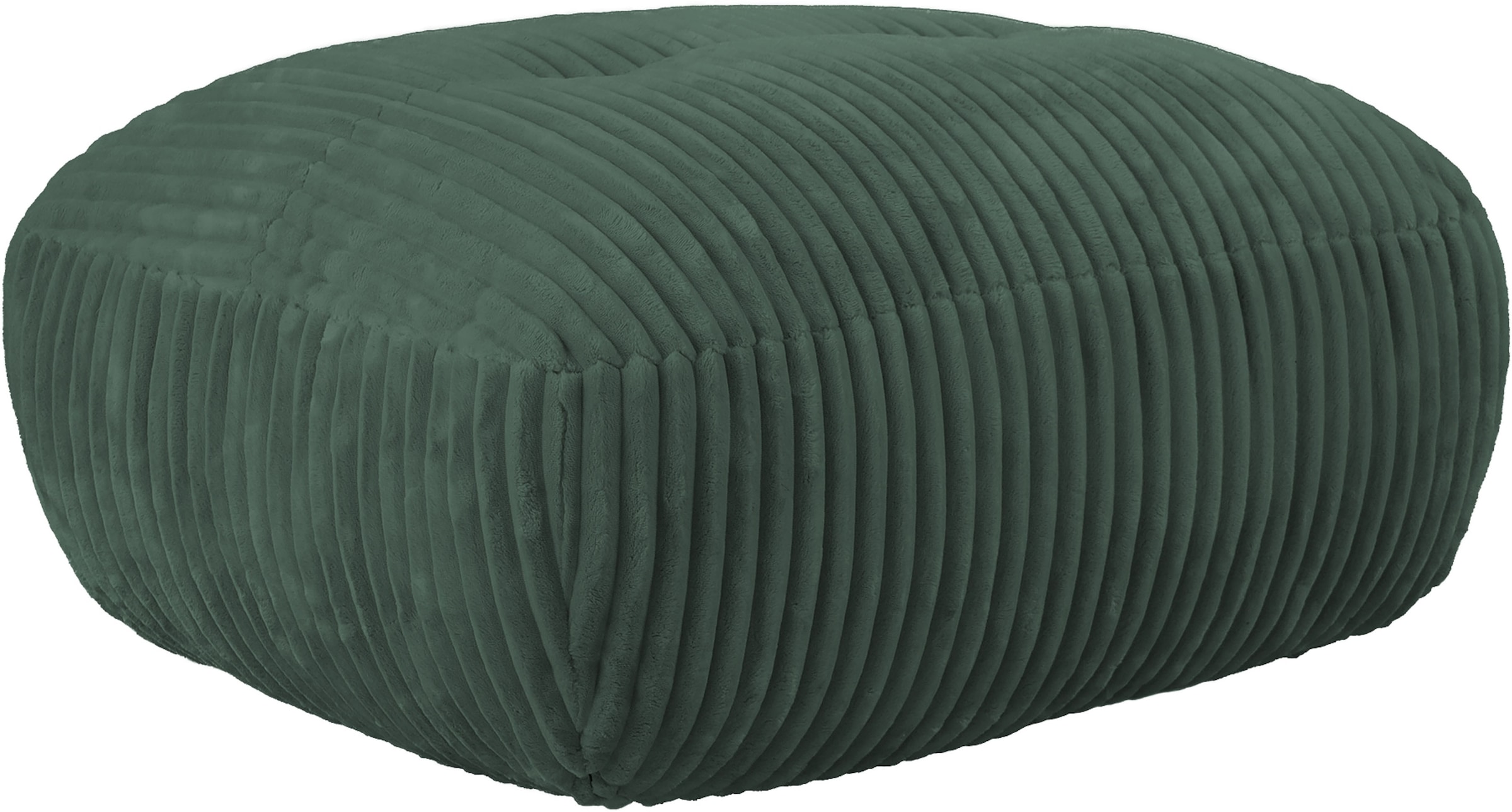 TRENDMANUFAKTUR Hocker »Be Fluffy: Weicher Breitcord Bezugsstoff, perfekte Ergänzung zur Serie« Polsterhocker mit softem Sitzkomfort, moderner breiter Kedernaht