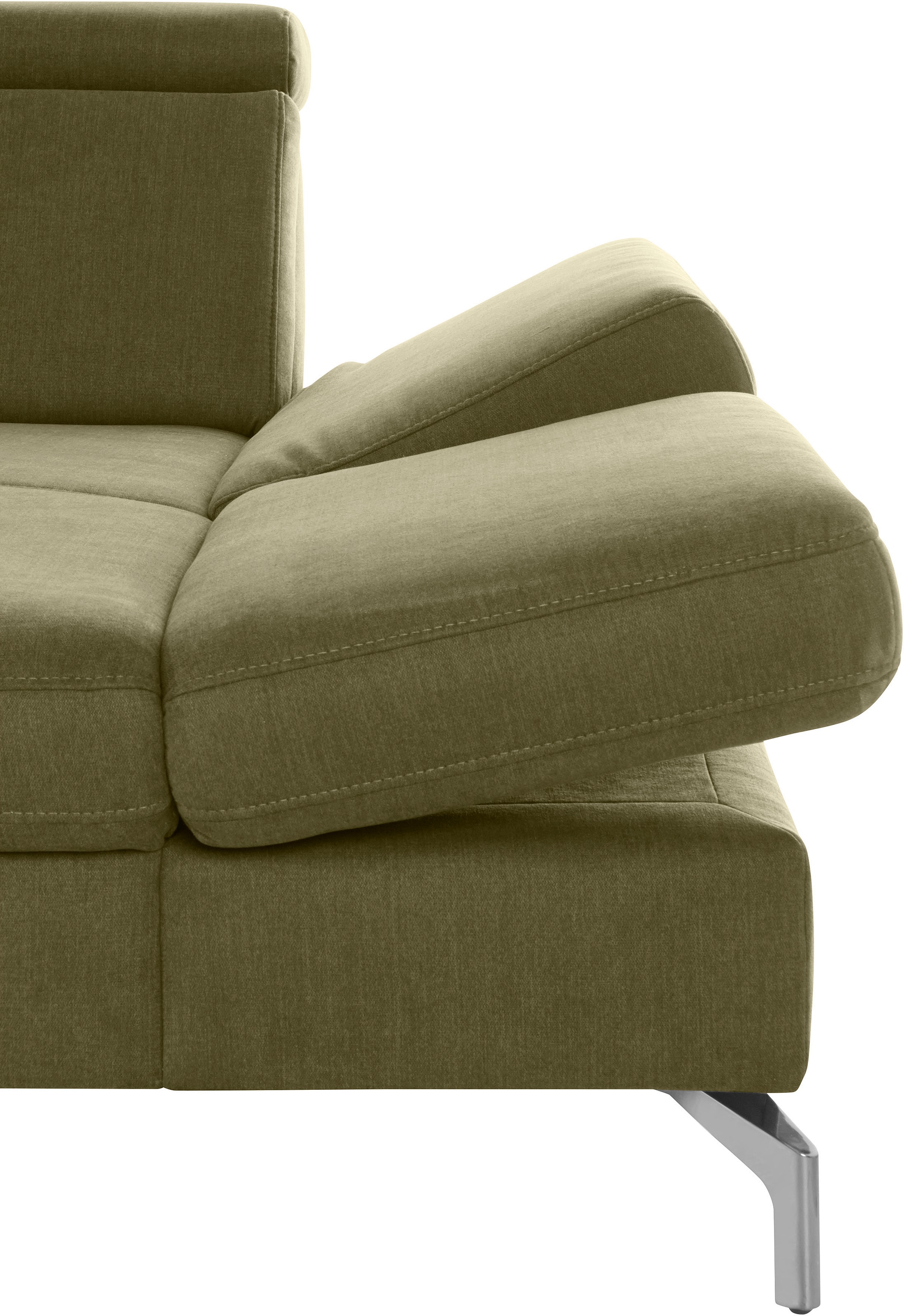 sit&more Wohnlandschaft »Brisbane U-Form«, Fußhöhe 15 cm, inklusive Sitztiefen-, Armteil- und Kopfteilverstellung