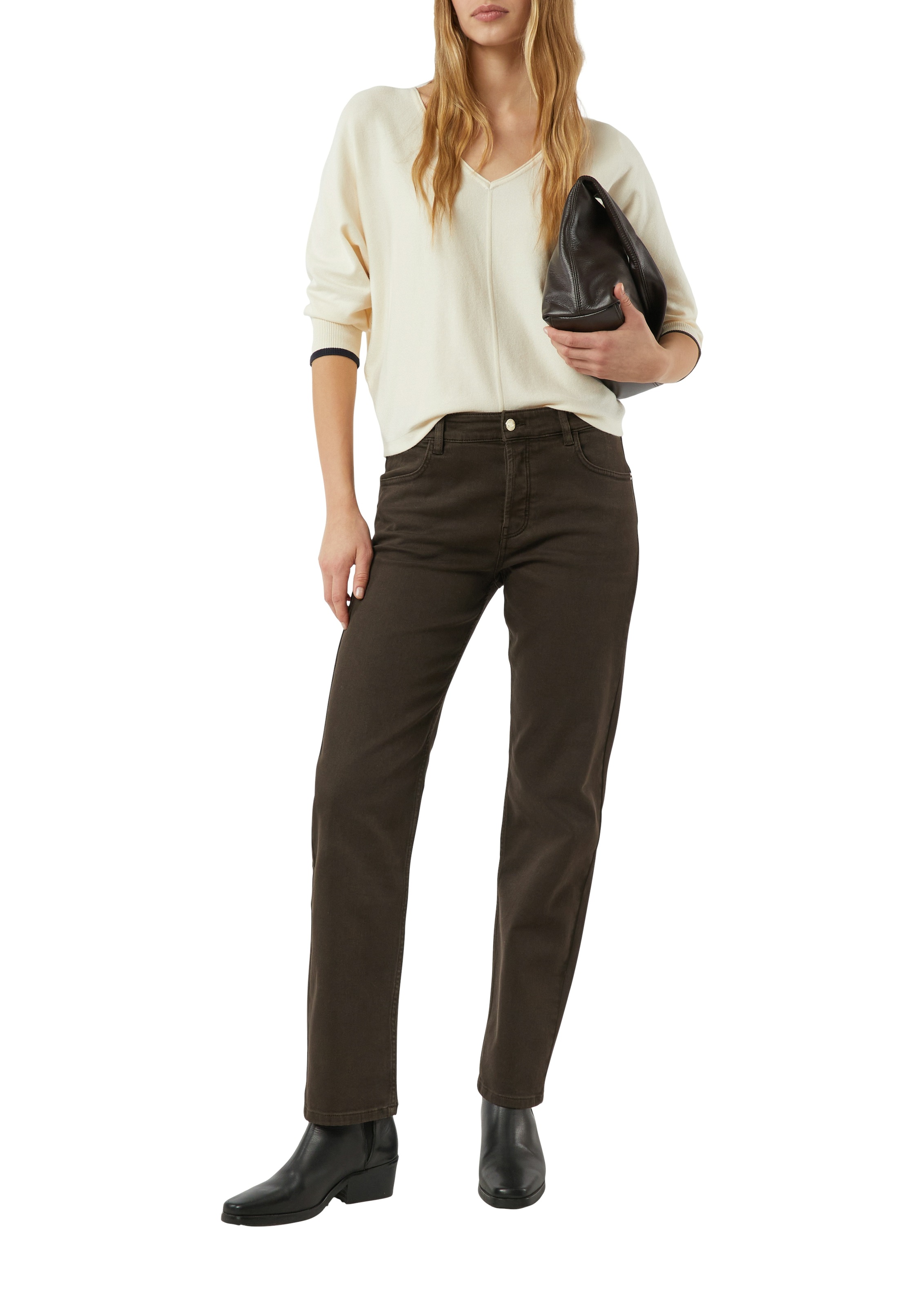 Comma Strickpullover mit V-Ausschnitt günstig online kaufen