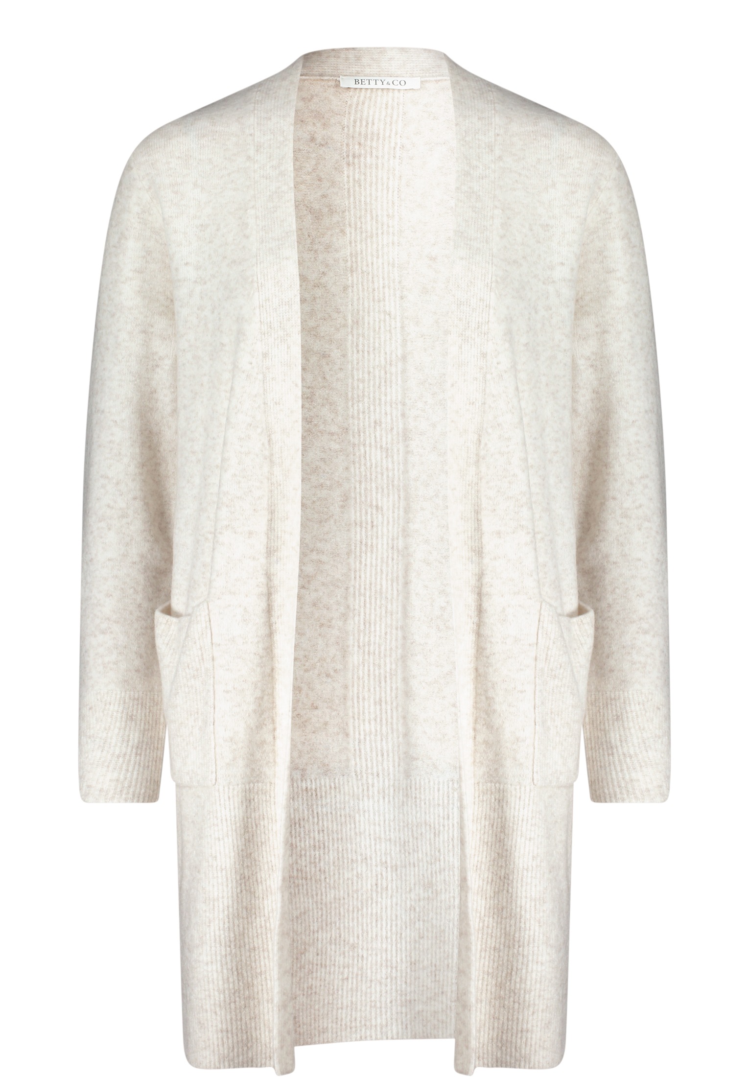 Betty&Co Strickjacke »Betty & Co Strick-Cardigan ohne Verschluss«, Rippbündchen