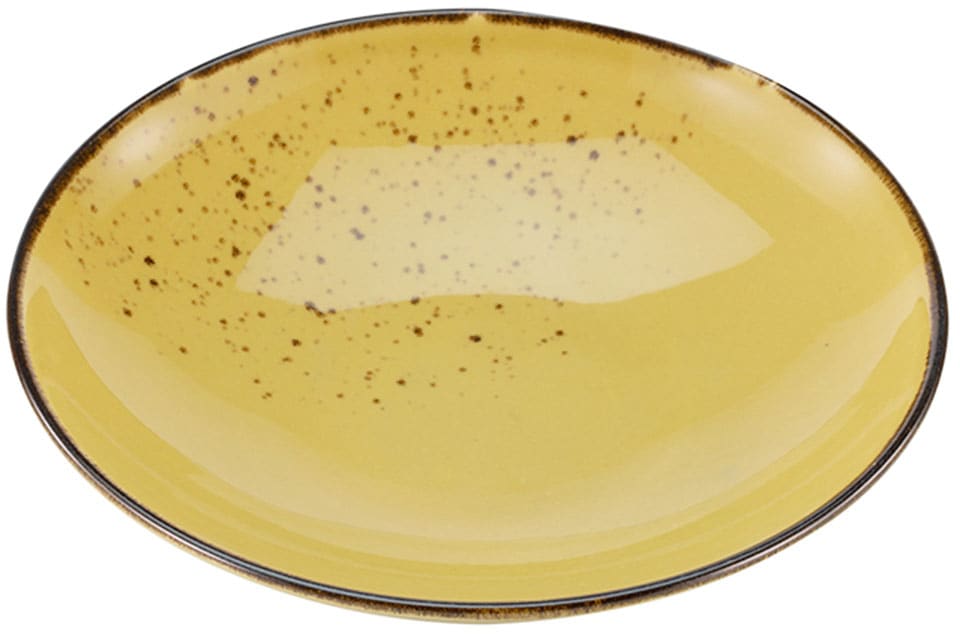 CreaTable Suppenteller "Essteller NATURE COLLECTION" Teller Set für 6 Personen, Ø 22 cm, Steinzeug, tiefe Teller