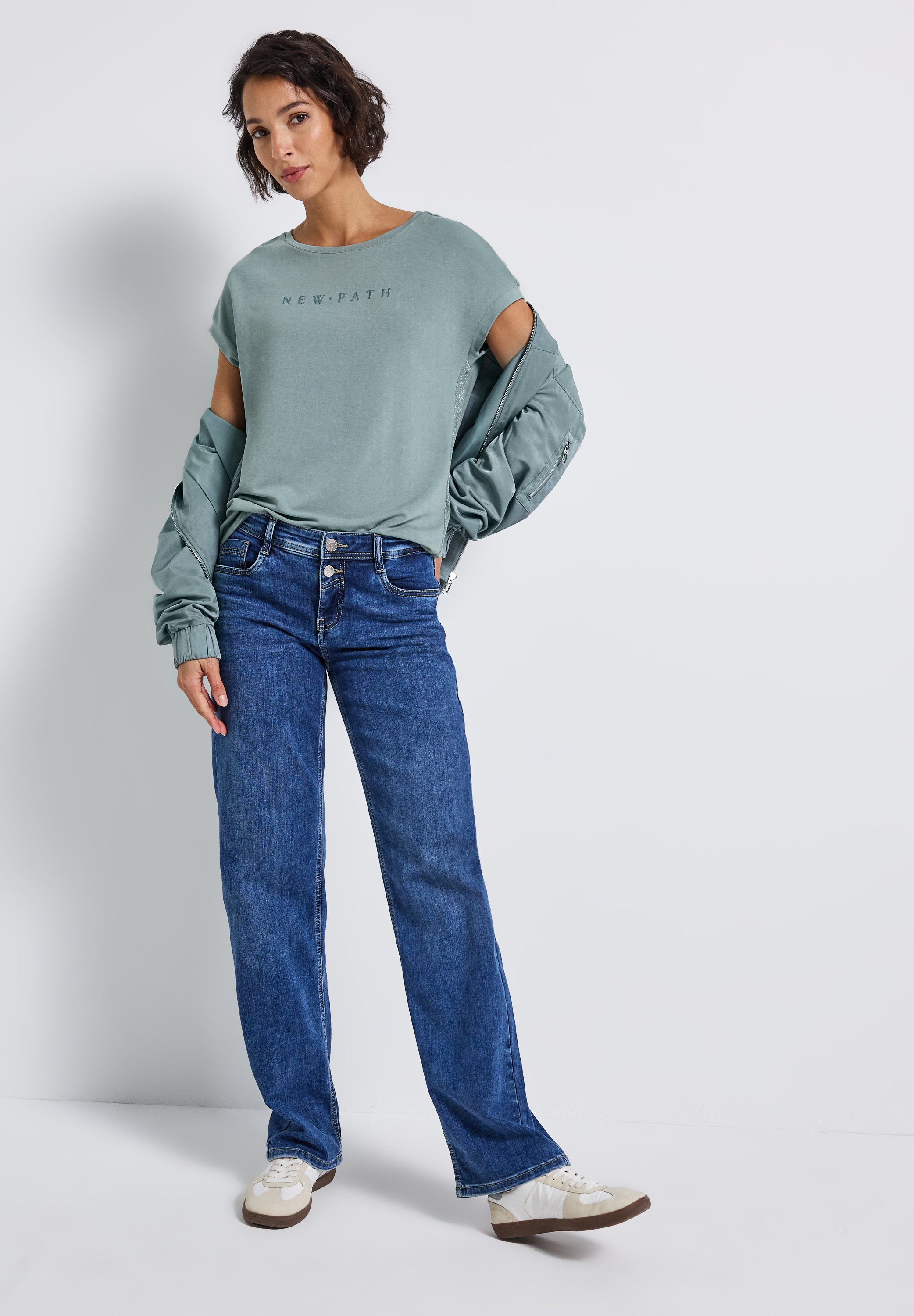STREET ONE T-Shirt, mit Glitzerdetails