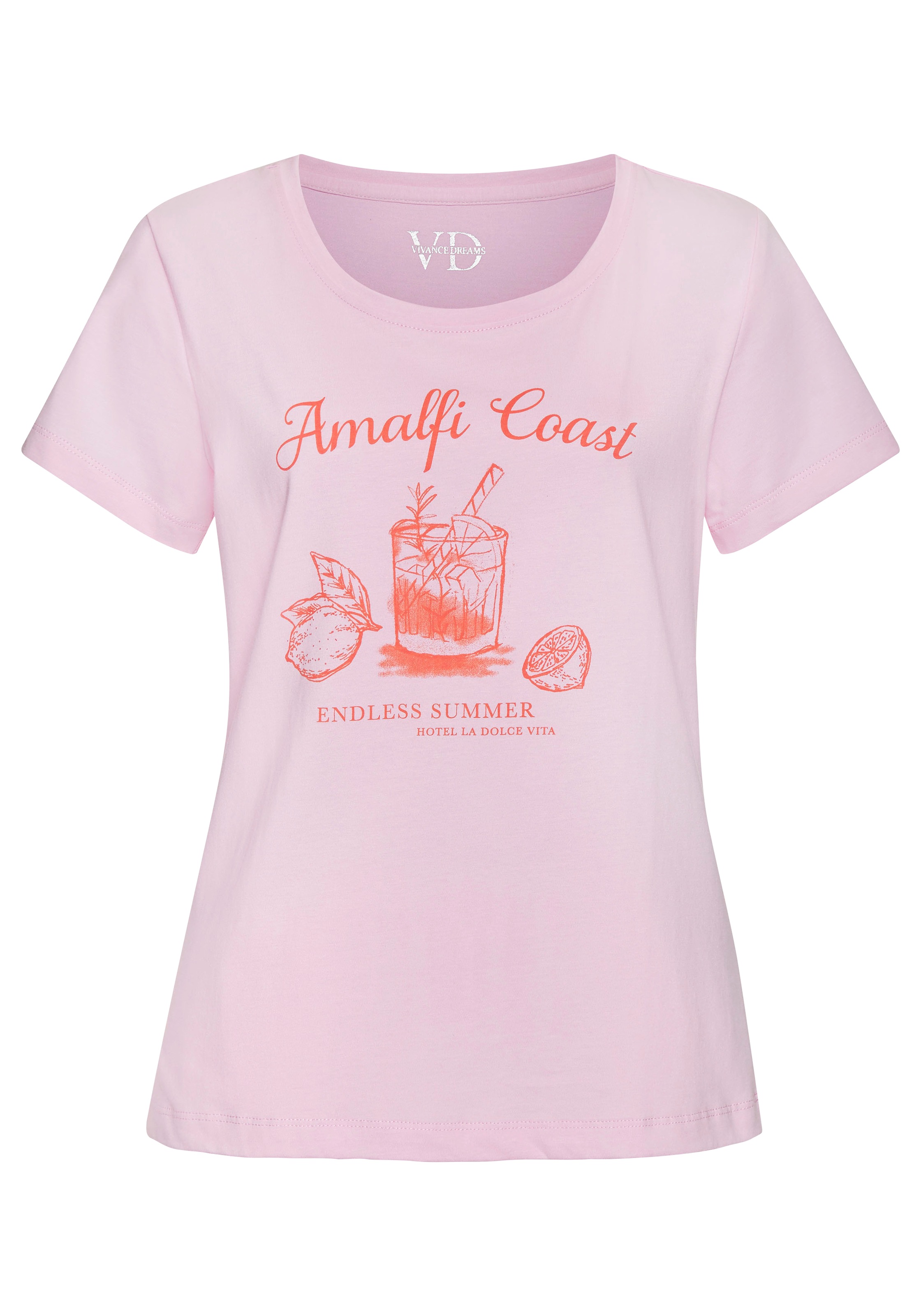 Vivance Dreams Pyjamaoberteil, mit schönem Frontprint
