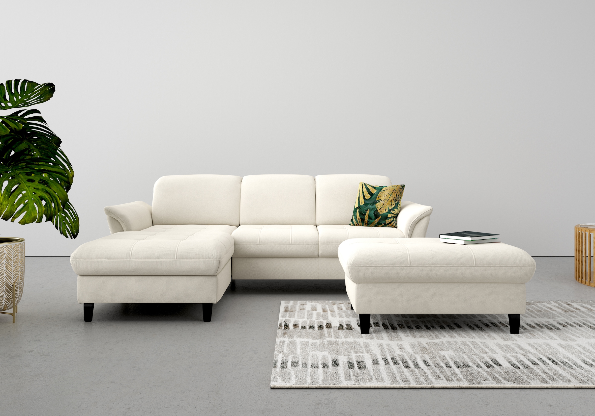 sit&more Ecksofa »Maggiore L-Form«, wahlweise mit Kopfteilverstellung, Bettfunktion und Bettkasten