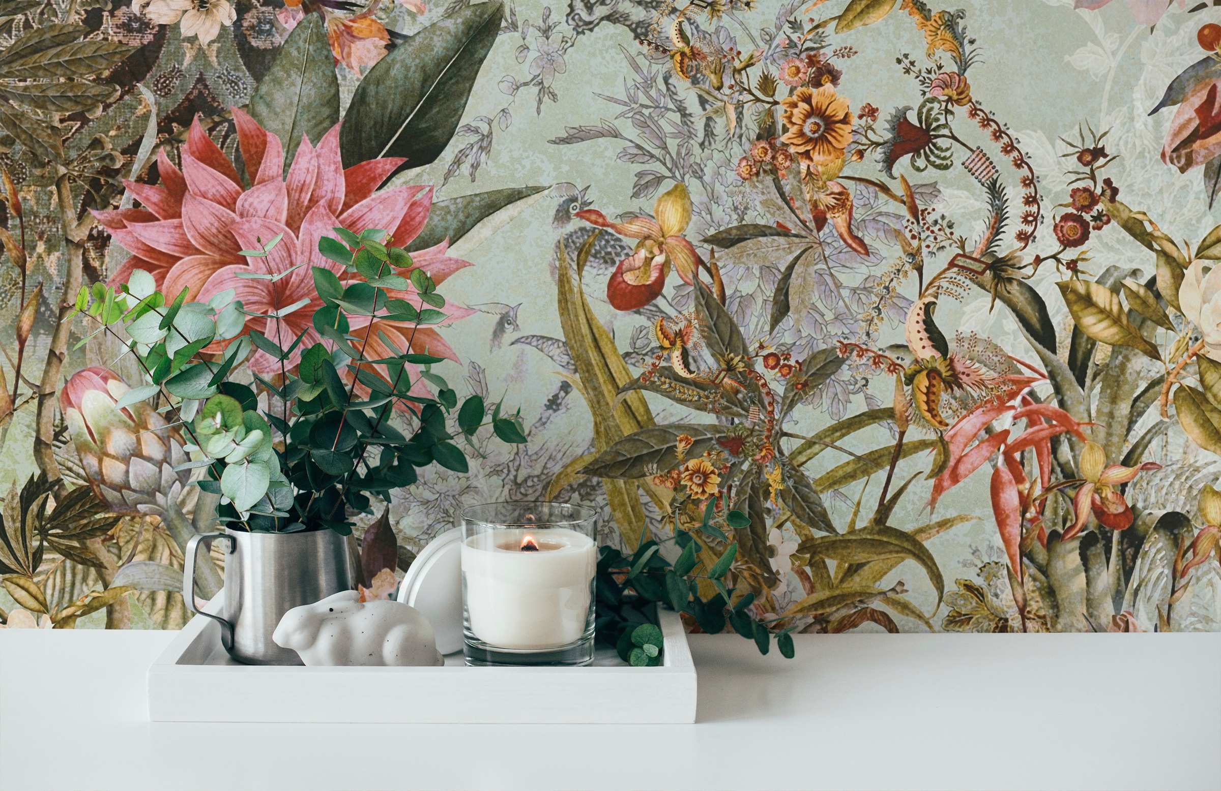 A.S. Création Vliestapete »Dream Flowery« Wald | botanisch | floral glatt Floral Tapete Blumenoptik Tapeten Wohnzimmer Schlafzimmer Küche Design