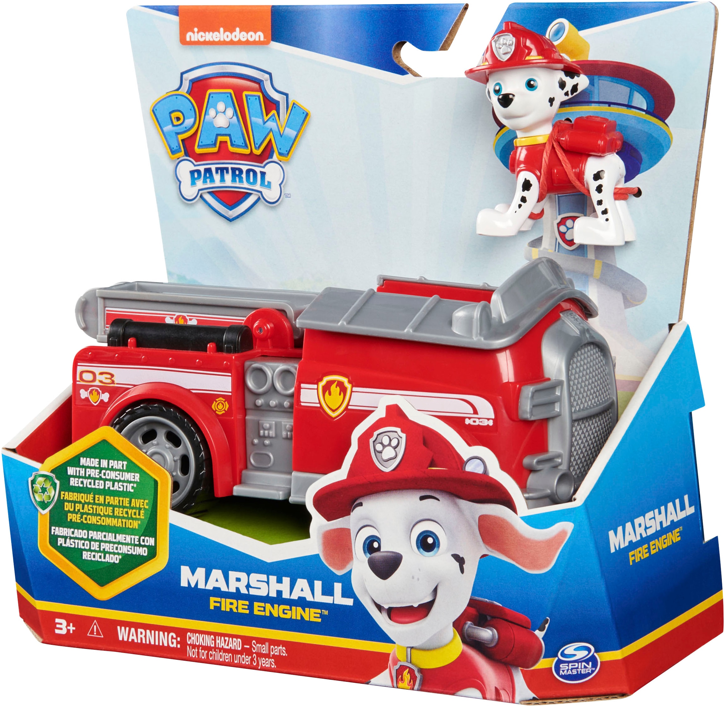 Spin Master Spielzeug-Auto »Paw Patrol - Sust. Basic Vehicle Marshall«, zum Teil aus recycelten Material