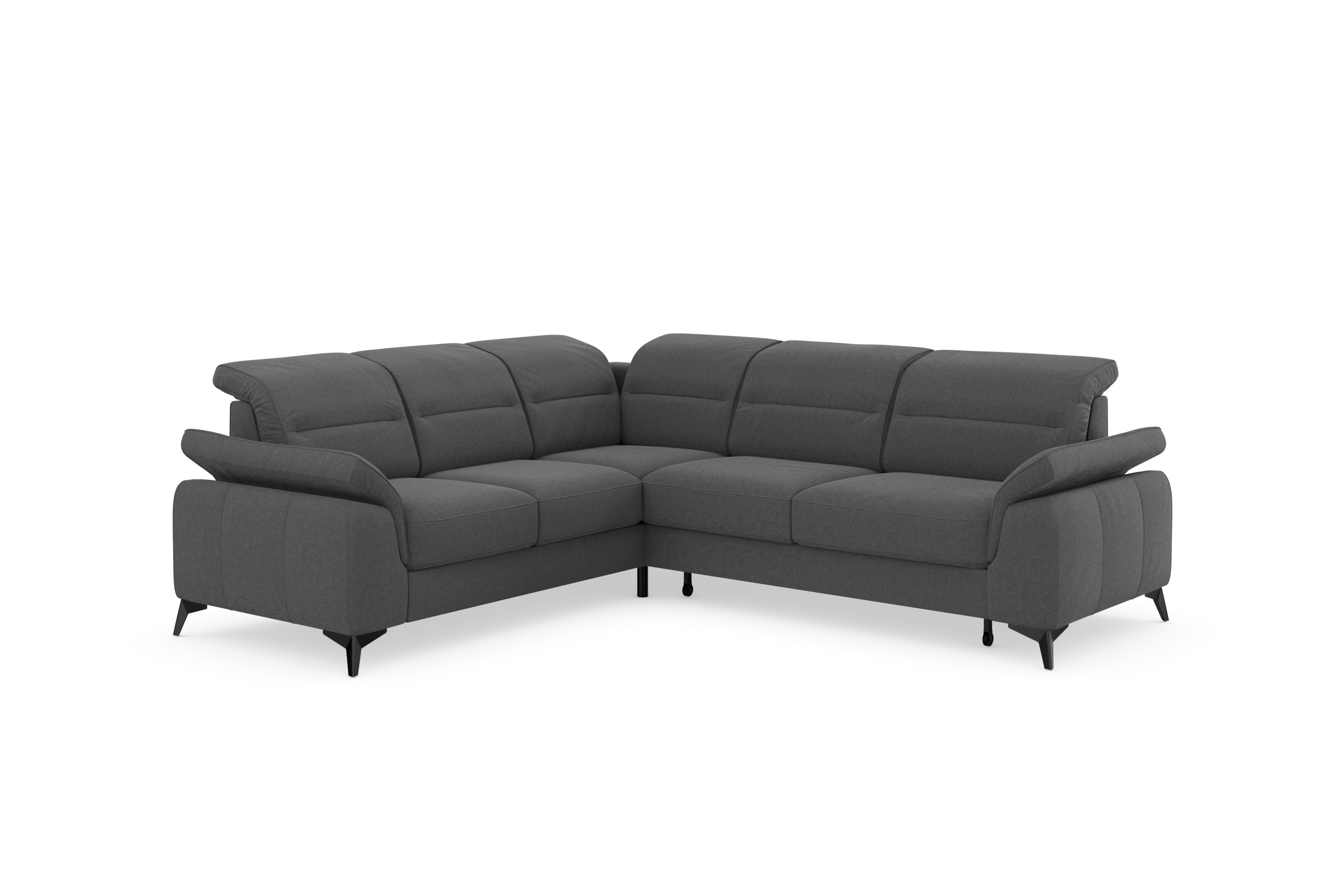 Thumbnail - sit&more Ecksofa "Sinatra L-Form" optinal mit Kopfteilverstellung und Armteilfunktion, Metallfüße