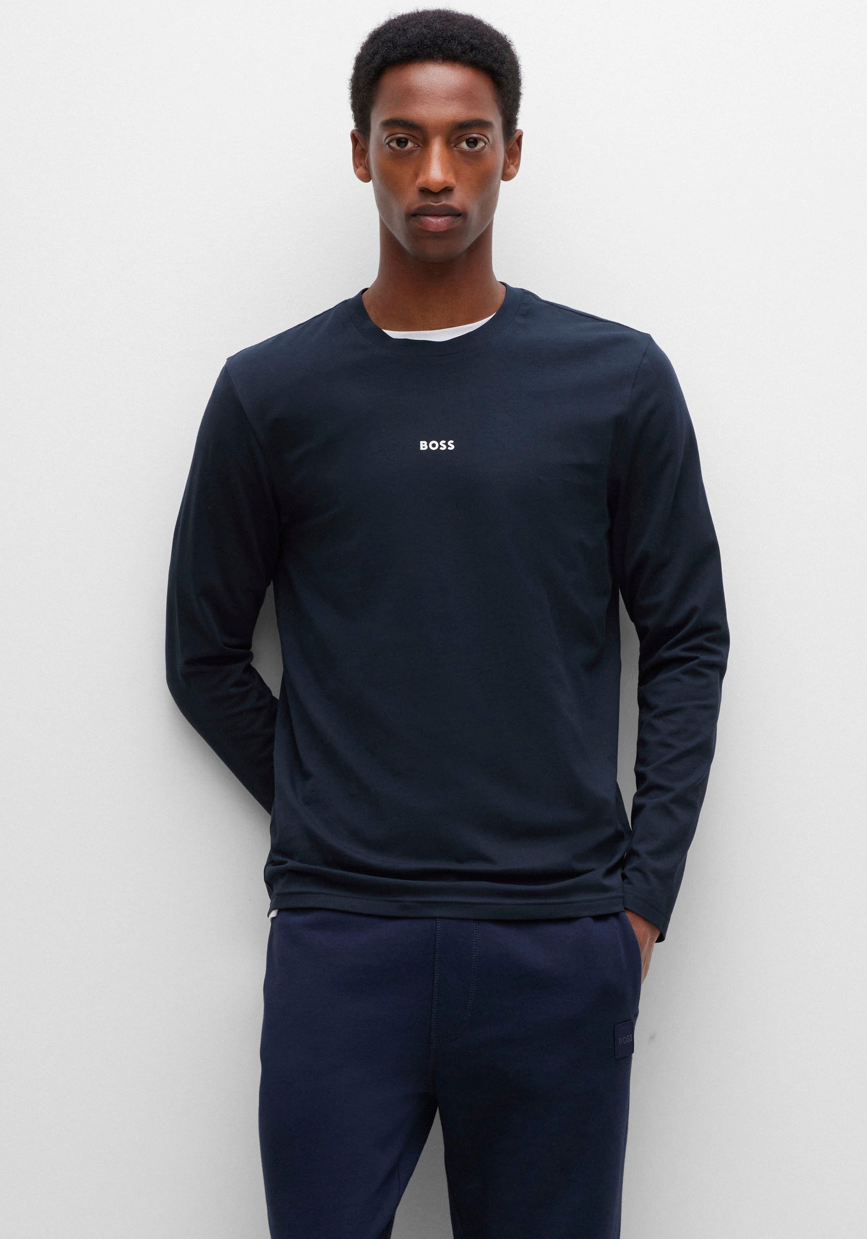 BOSS ORANGE Langarmshirt "TChark" Rundhalsausschnitt, Regular Fit, mit BOSS günstig online kaufen