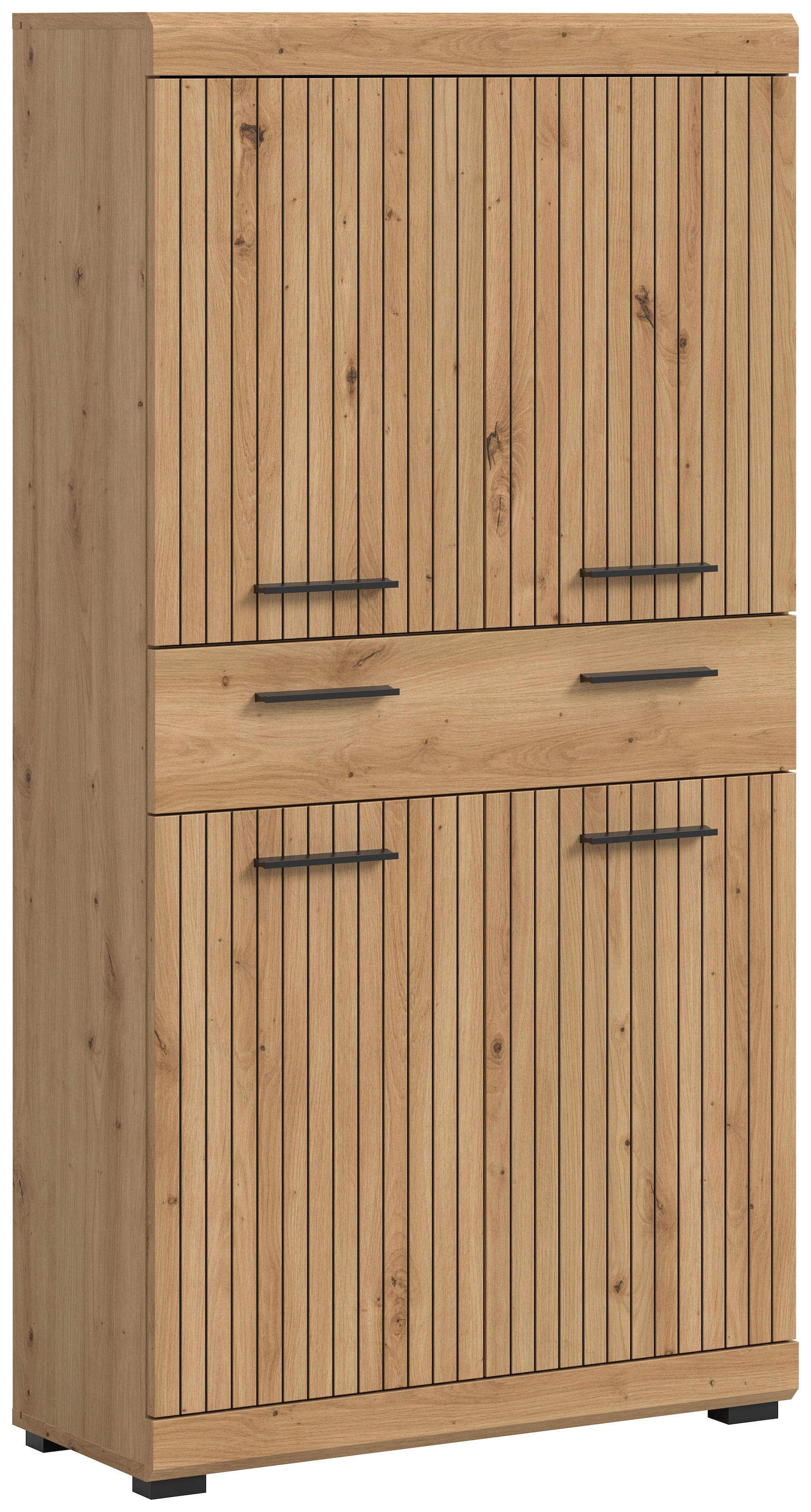 welltime Midischrank "SIENA, Breite 74cm, 4 Türen, 1 Schubkasten, 4 Fächer, MDF-Front" TOPSELLER, in verschiedenen Farben erhältlich, Badmöbel, Badschrank, Schrank, Bad