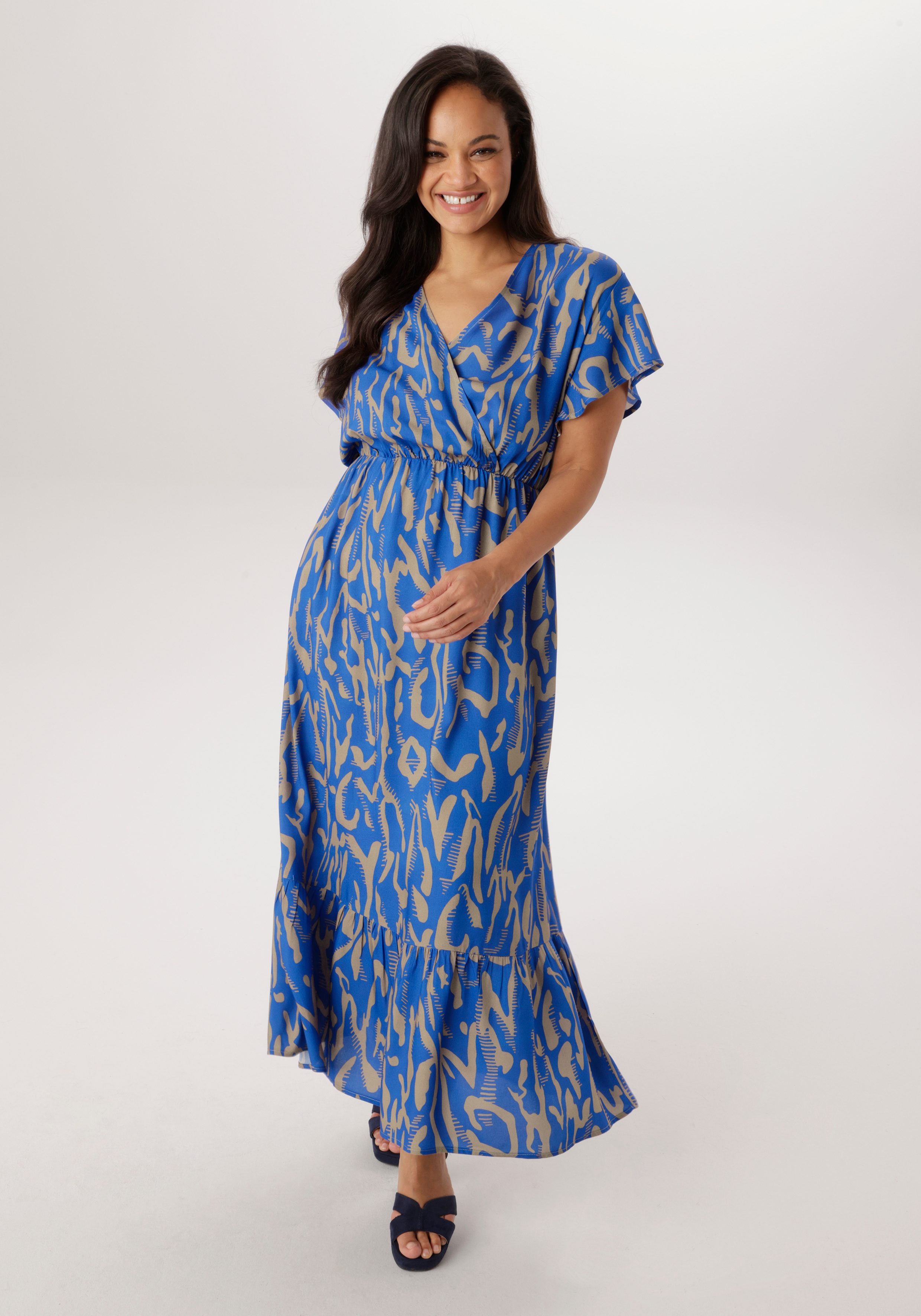 Aniston PLUS Maxikleid in Wickeloptik