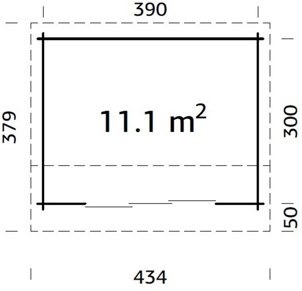 Palmako Gartenhaus »Ines 11,1 m², Slide«