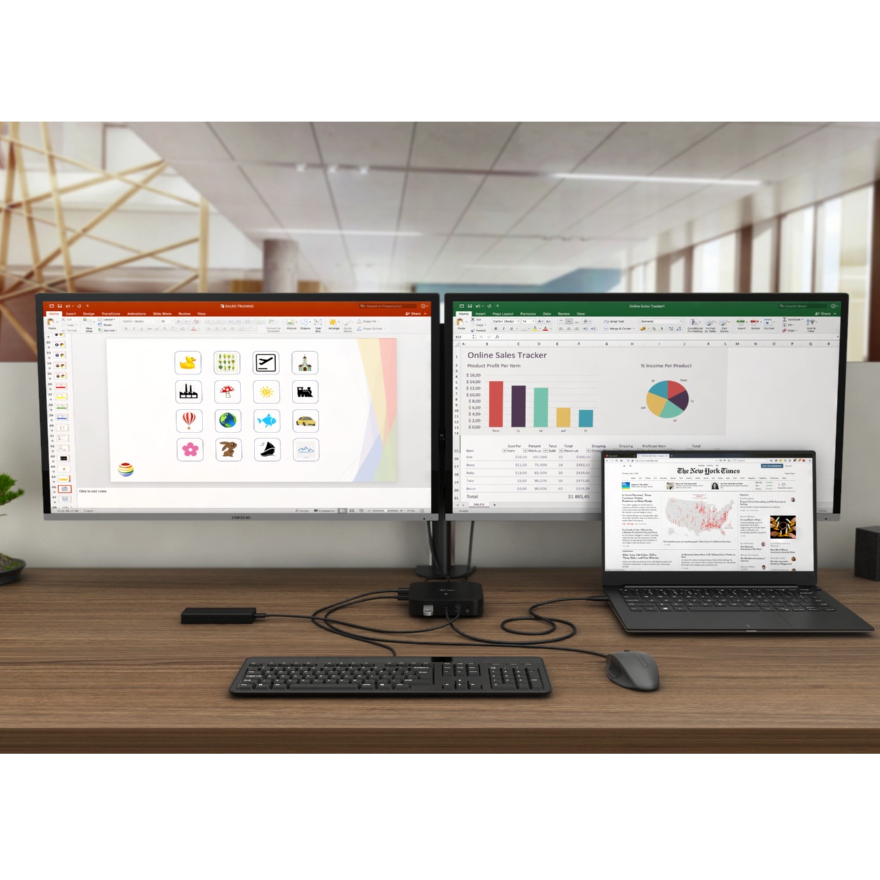 I-TEC Laptop-Dockingstation »USB-C Dual Display Docking Station with Power Delivery 100 W + Univers«