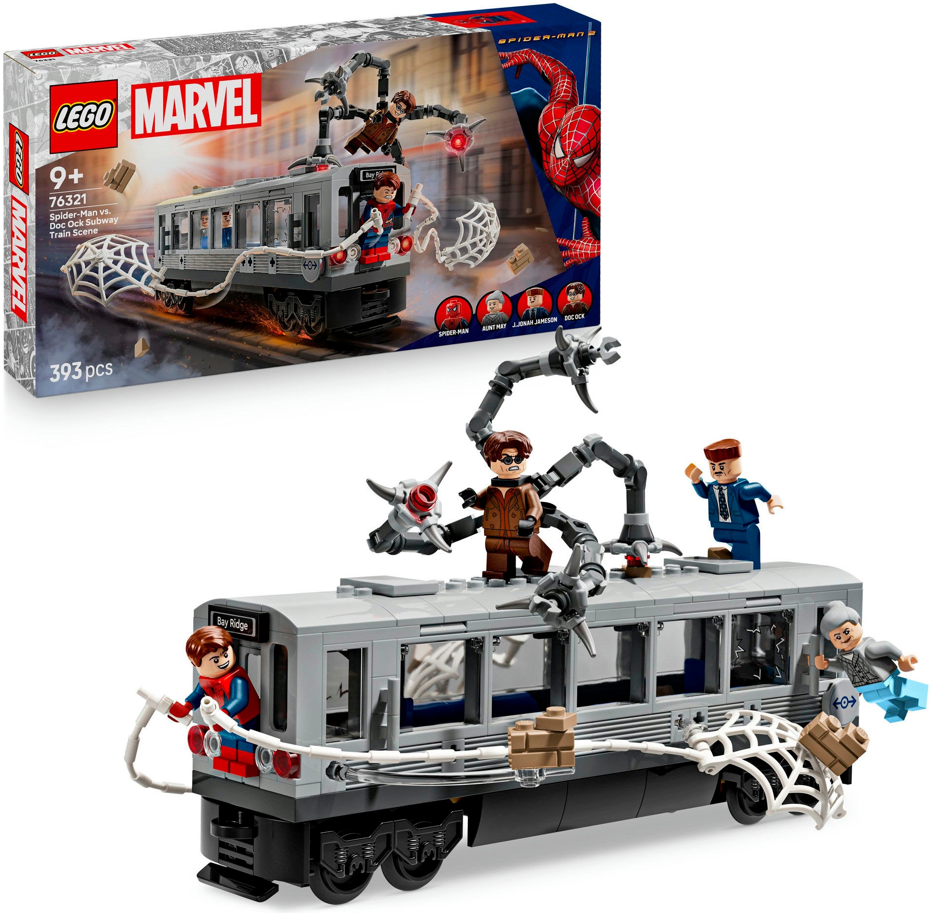 LEGO Kinder Konstruktionsspielsteine "Spider-Man vs. Doc Ock: Showdown in der U-Bahn (76321)"bunt, Kunststoff, Spielbausteine, LEGO Super Heroes;