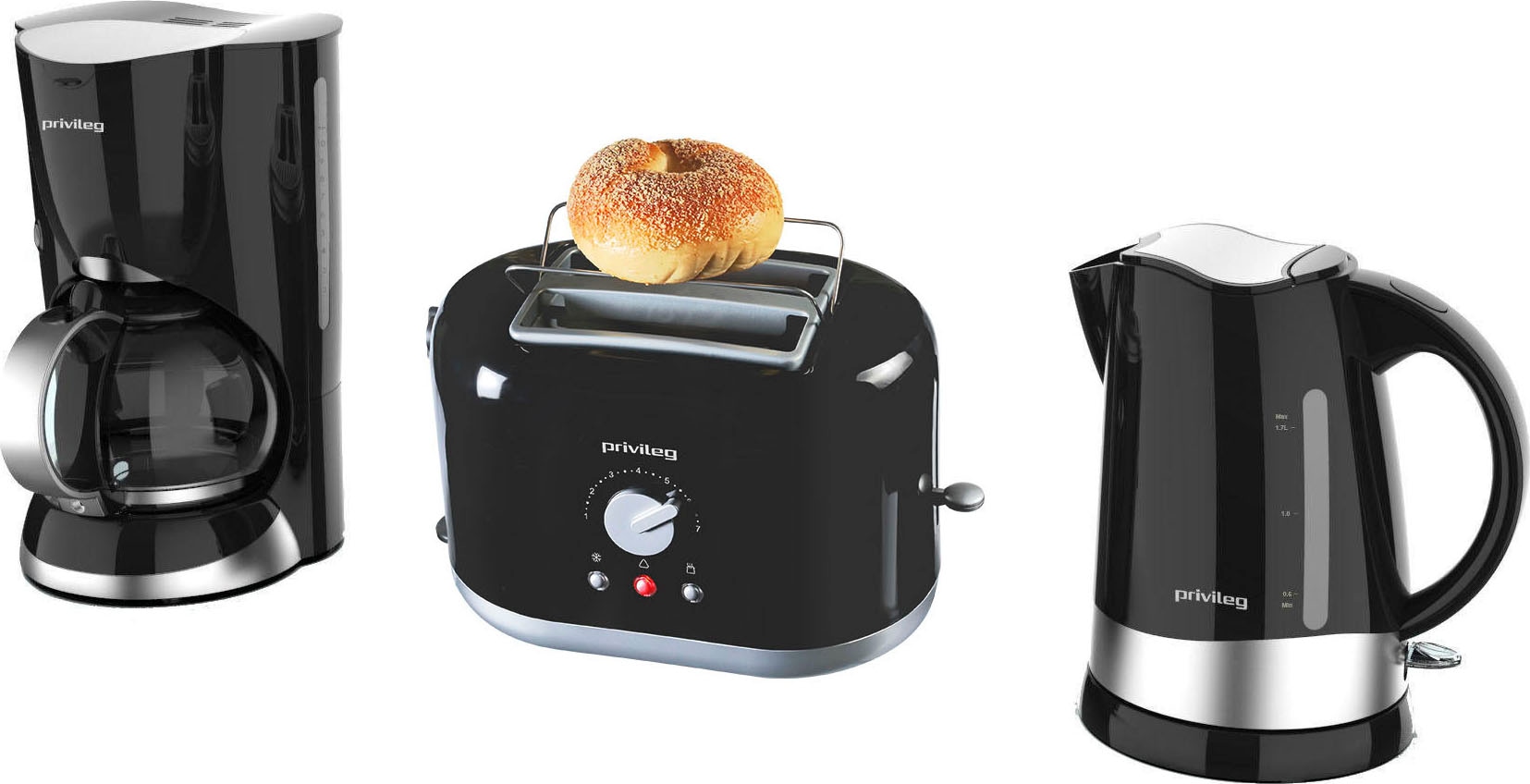 Privileg Toaster »PT2870BPH«, 2 kurze Schlitze, 870 W