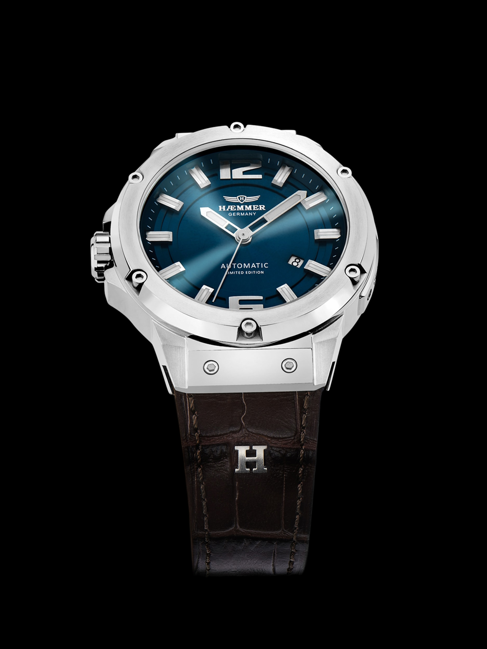 HAEMMER GERMANY Automatikuhr »MECHANO« Armbanduhr, Herrenuhr, Mechanische Uhr, analog, Tag