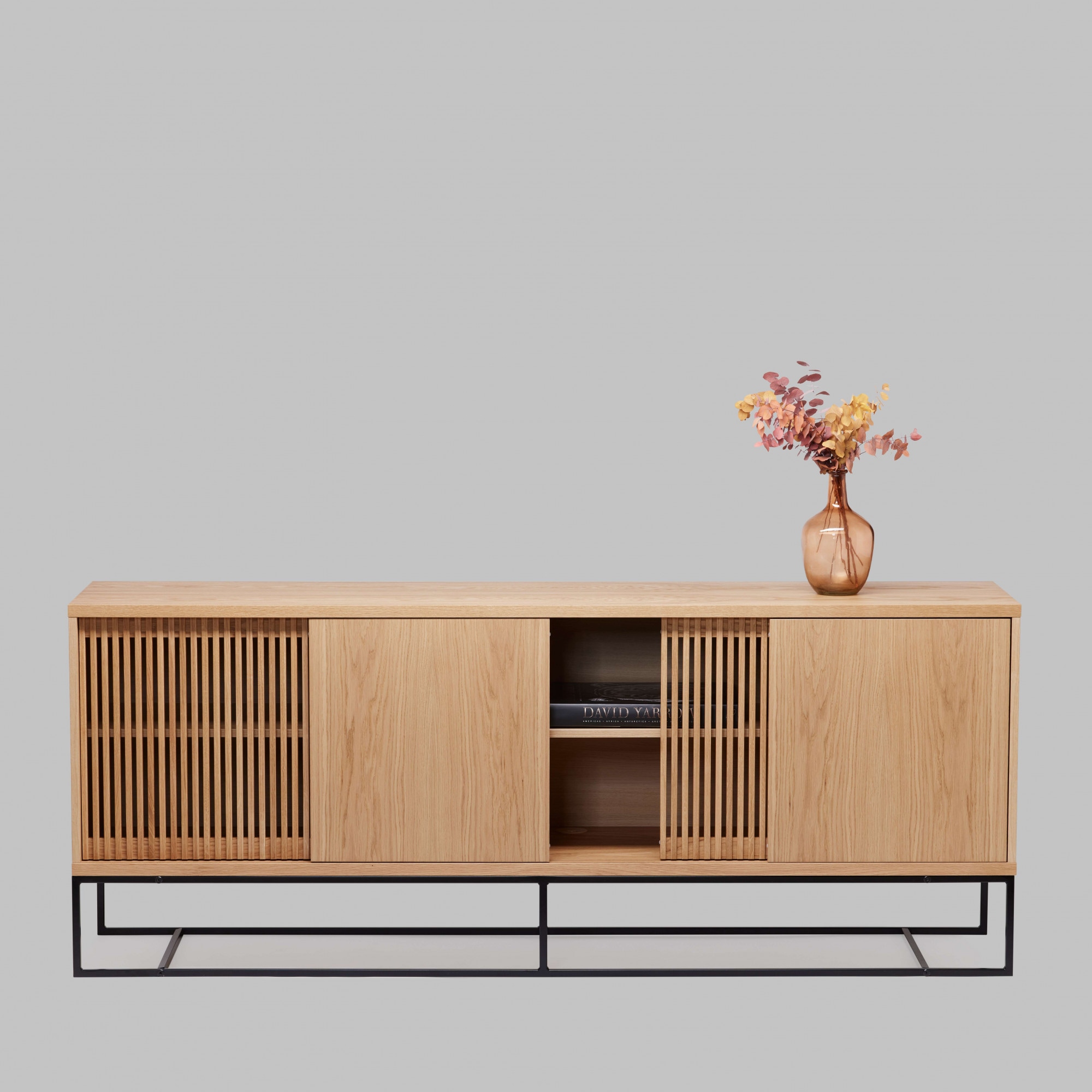 Woodman Sideboard "Ende, Kommode, Anrichte" Kommode, teilmassiv, Metallfüße, Breite 188 cm, FSC
