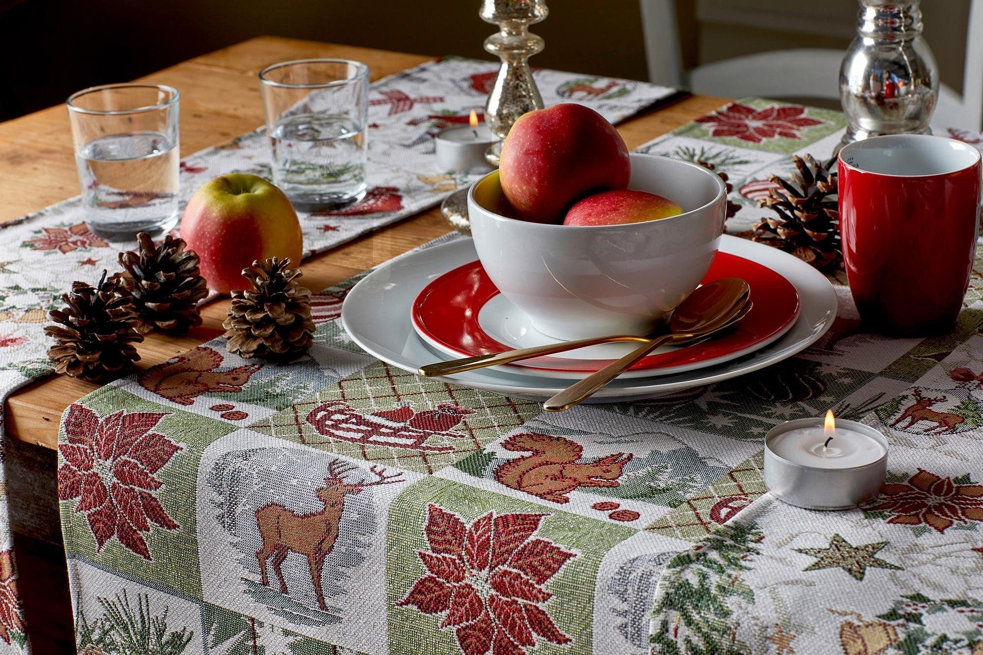 APELT Platzset »1531 Winterwelt, Gobelin, Weihnachtsdeko, Weihnachten«, (Set, 2 St.)