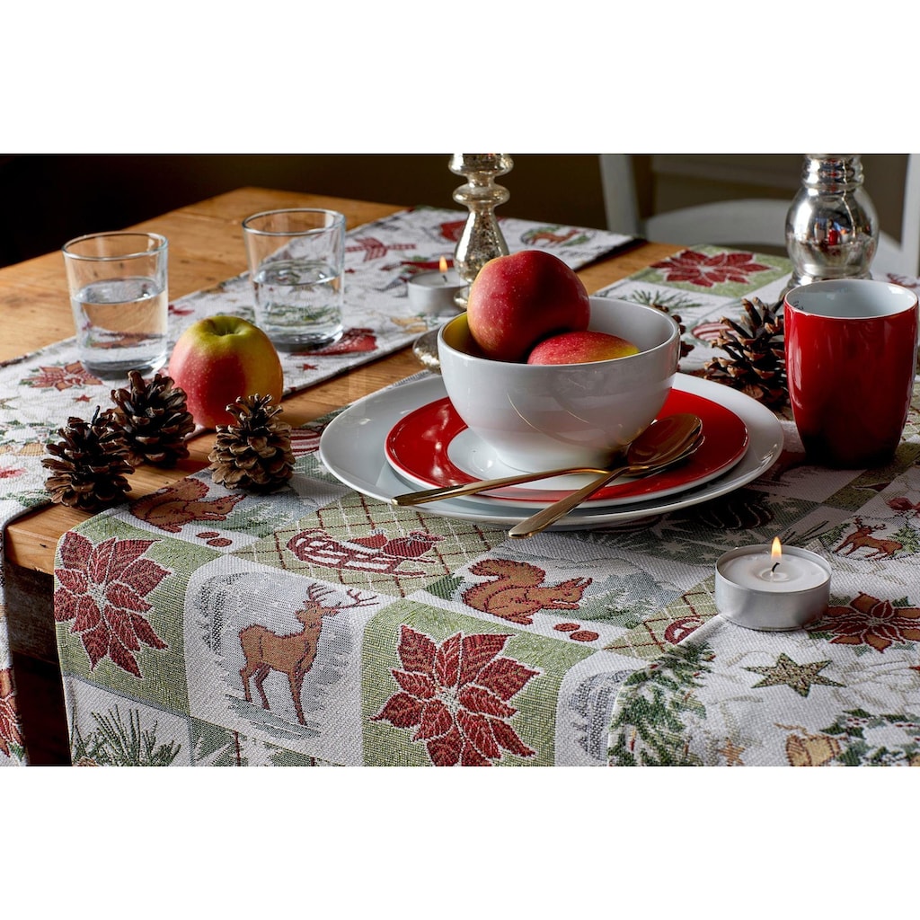 APELT Platzset »1531 Winterwelt, Gobelin, Weihnachtsdeko, Weihnachten«, (Set, 2 St.)