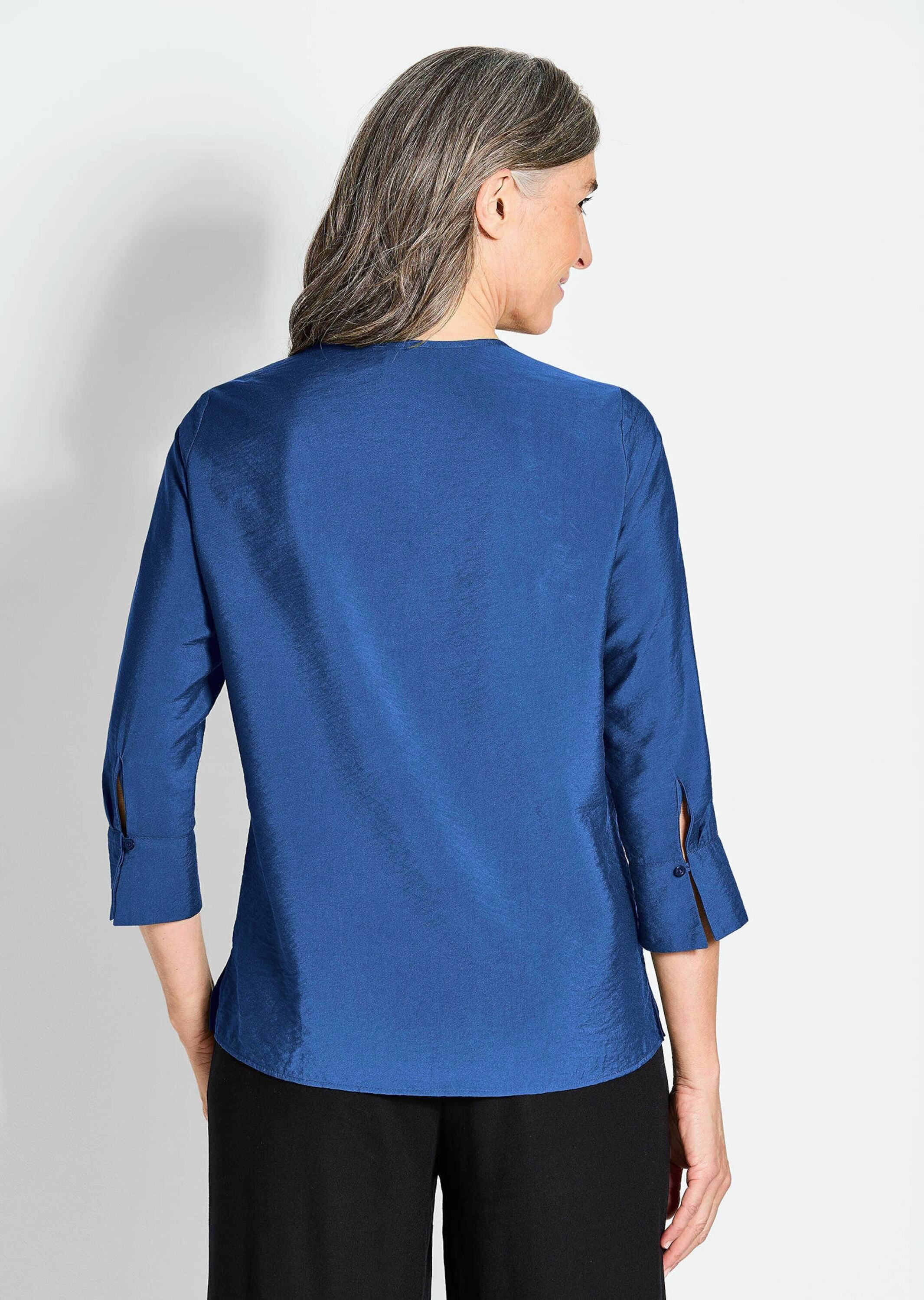 GOLDNER Schlupfbluse »Rundhalsbluse Rundhalsbluse aus strukturiertem Viskosemix«