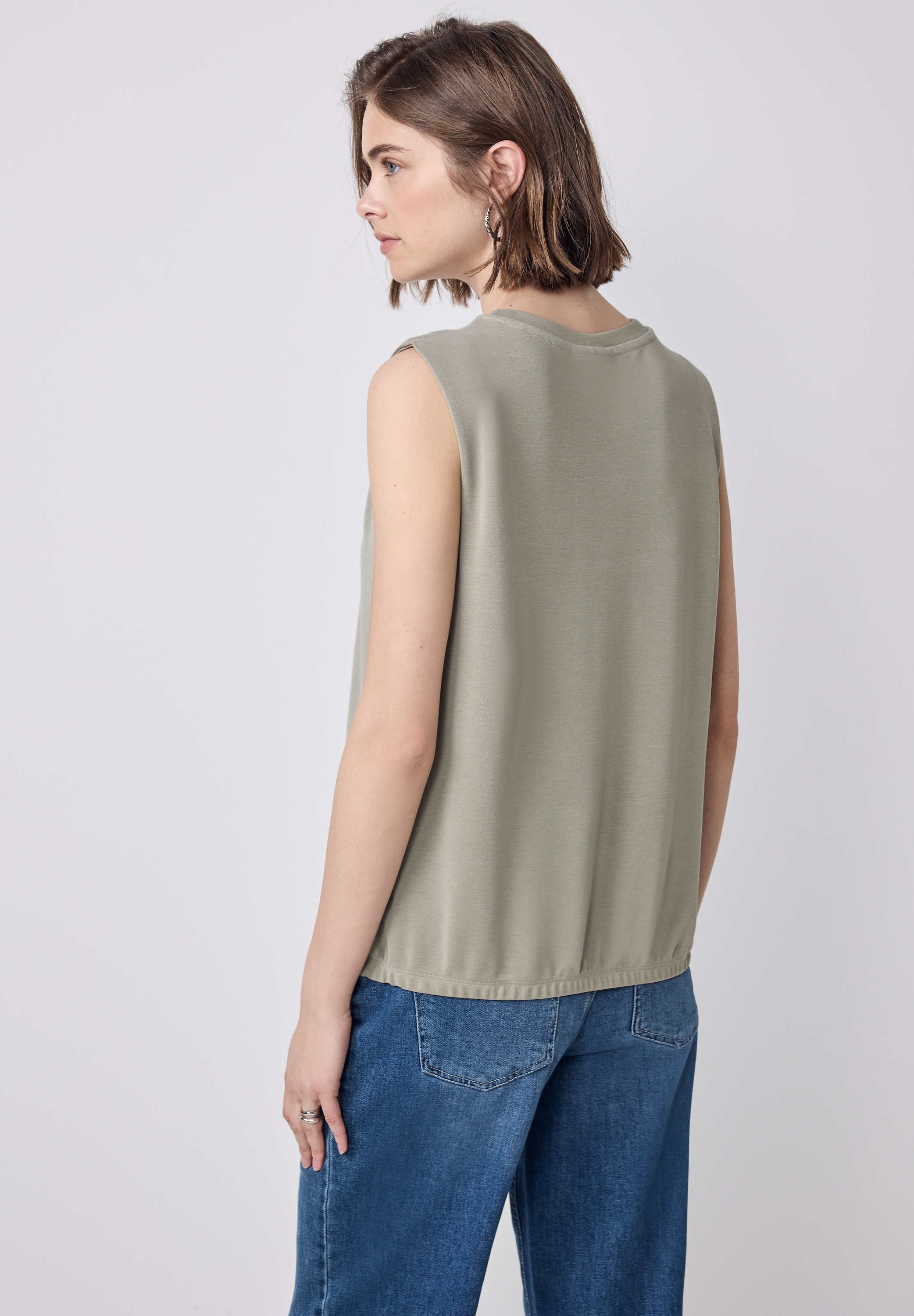 STREET ONE STUDIO T-Shirt, aus softem Materialmix