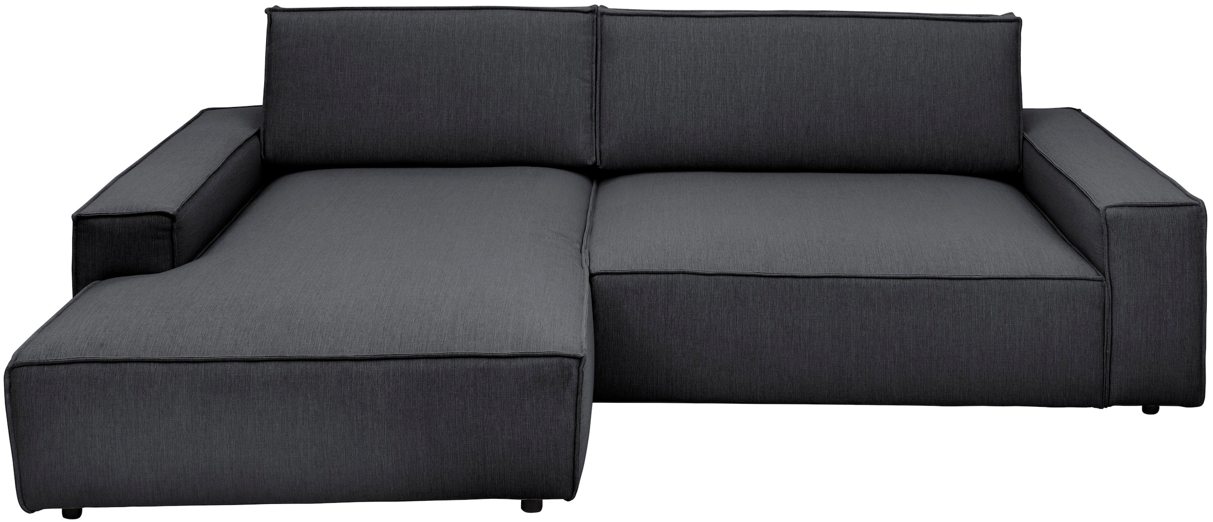 Home affaire Ecksofa »NEU: SHERWOODL XXL 284, Big-Sofa L-Form, tiefe Sitzfläche 95 cm, Cord,«, Leinenoptik, Recamiere rechts/links, auch als Schlafsofa stellbar