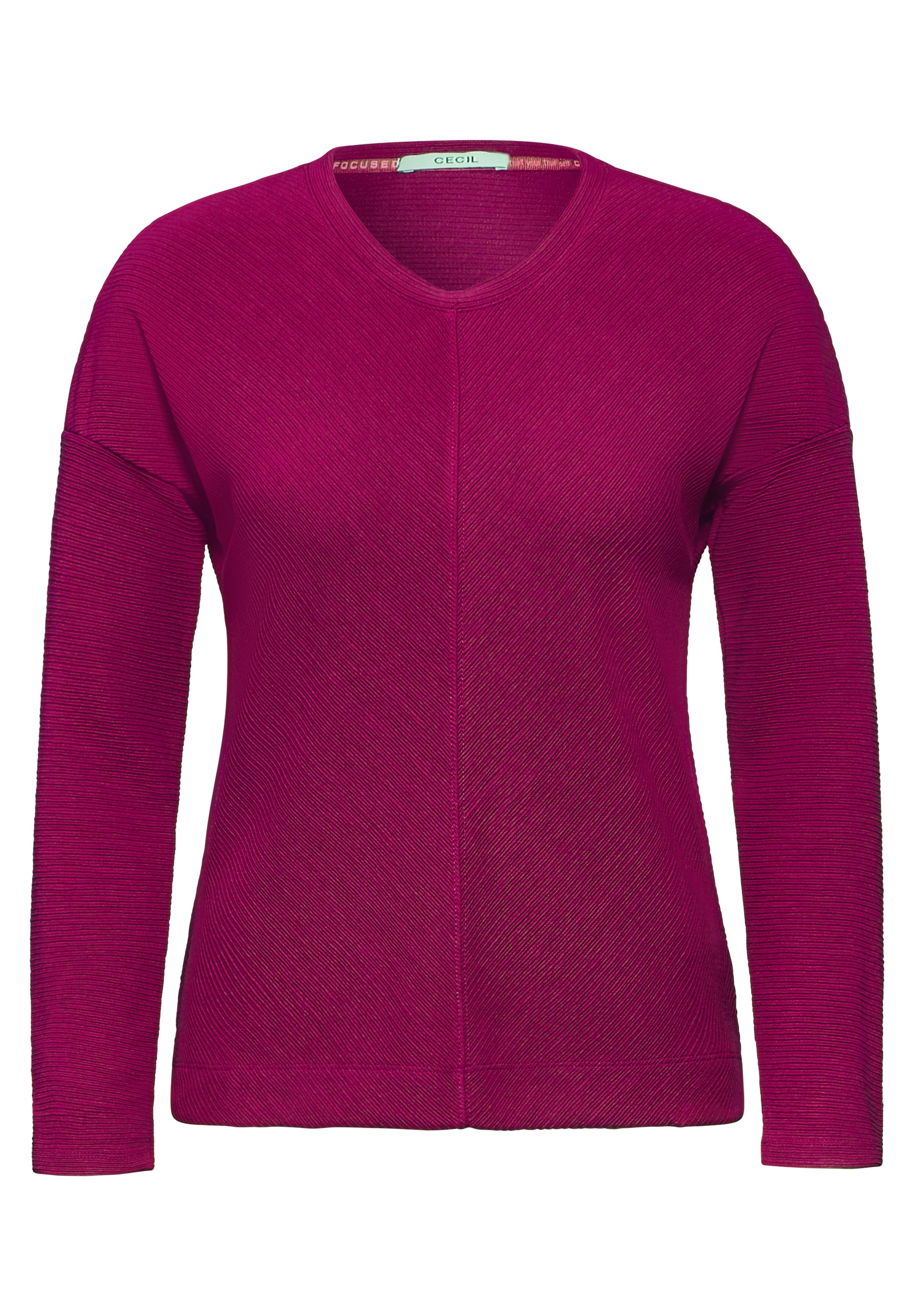 Cecil Langarmshirt, mit Streifen-Struktur