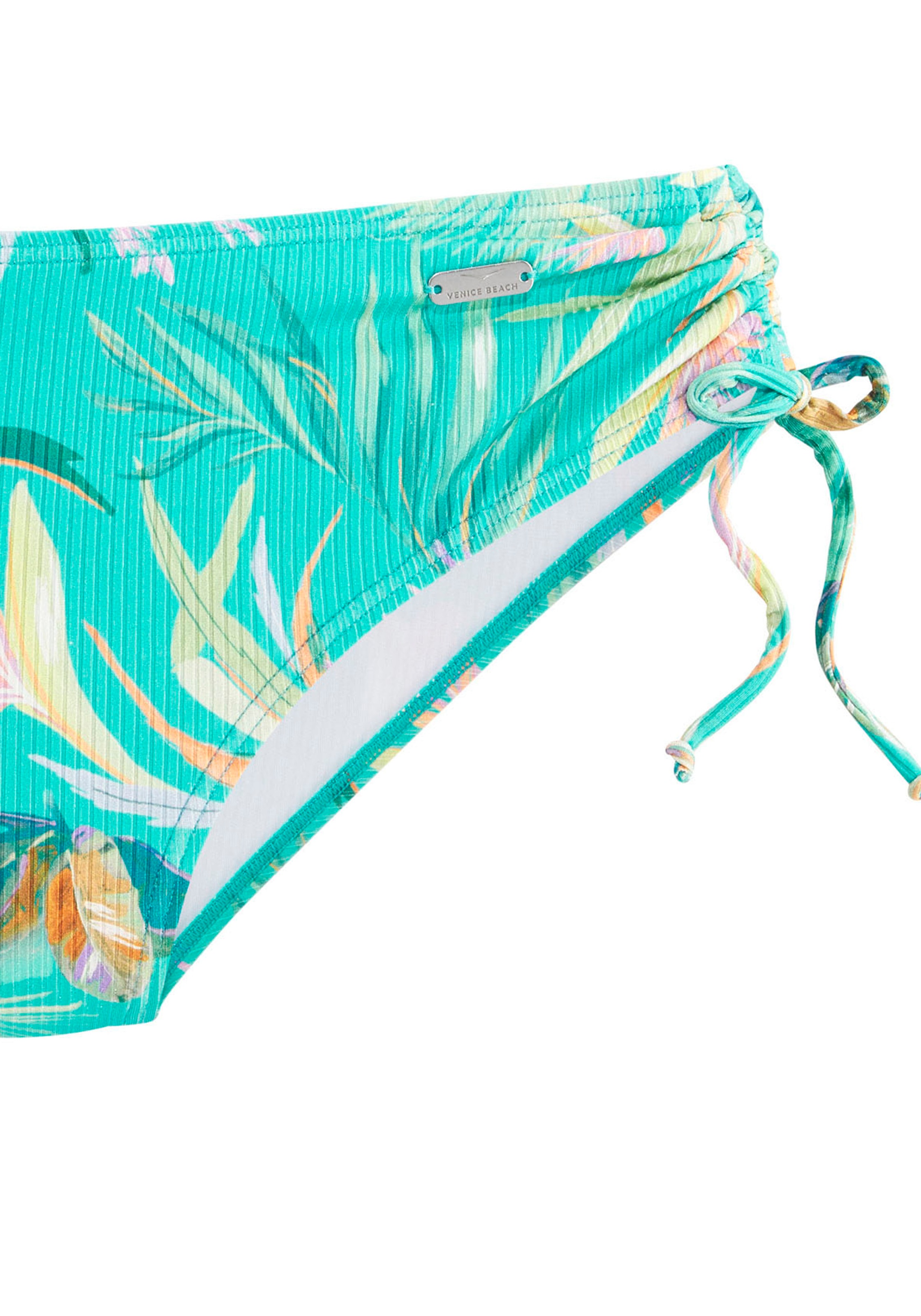 Venice Beach Sandra Bikini Bottoms Turquoise Print 36 3