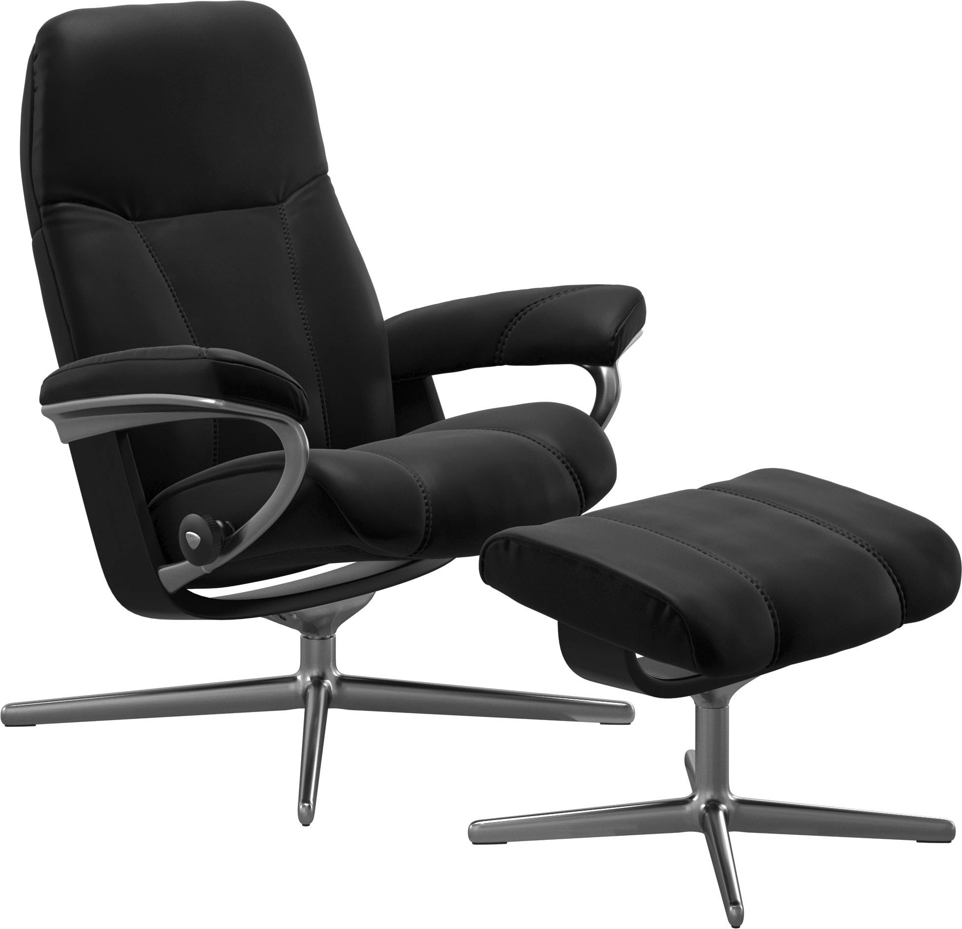 Stressless "Consul" mit Cross Base, Größe S, M & L, Holzakzent Schwarz günstig online kaufen
