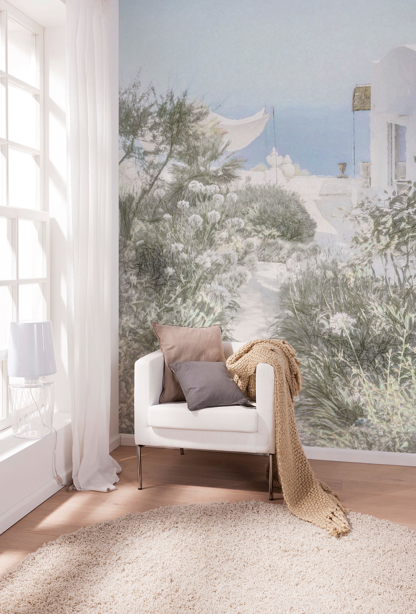 Komar Vliestapete »Digitaldruck Vlies - Côte d’Azur - Größe 200 x 250 cm«, bedruckt, Wohnzimmer, Schlafzimmer