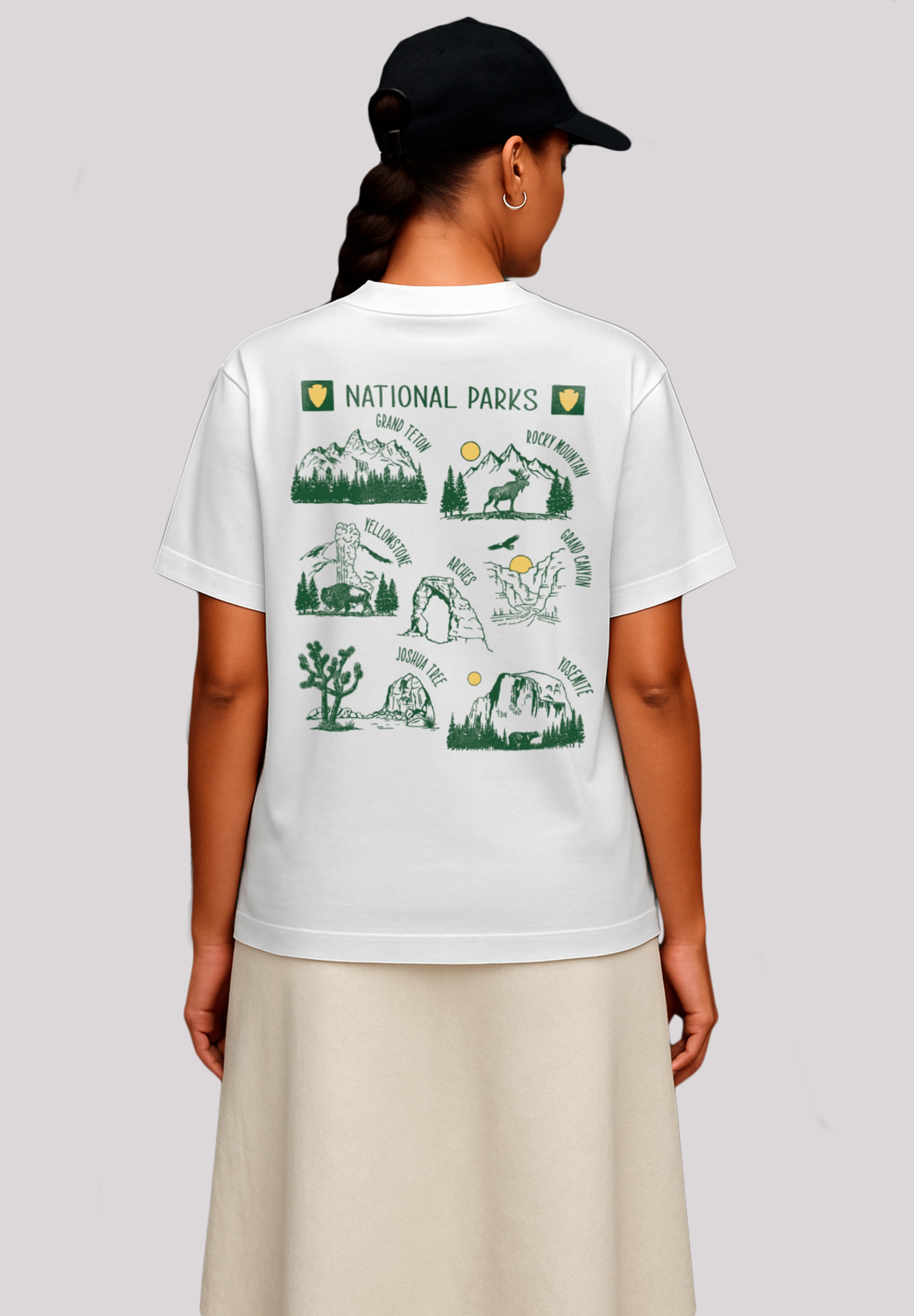 F4NT4STIC T-Shirt "US National Parks Montage", Premium Qualität günstig online kaufen