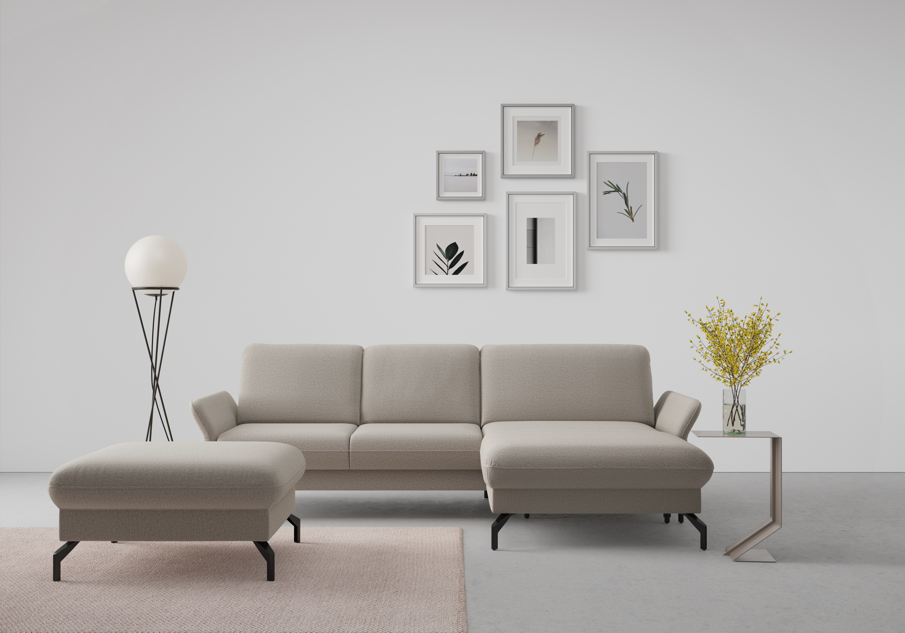 sit&more Ecksofa "Fashion L-Form" wahlweise mit Kopfteilverstellung und Vorziehsitz, motorisch