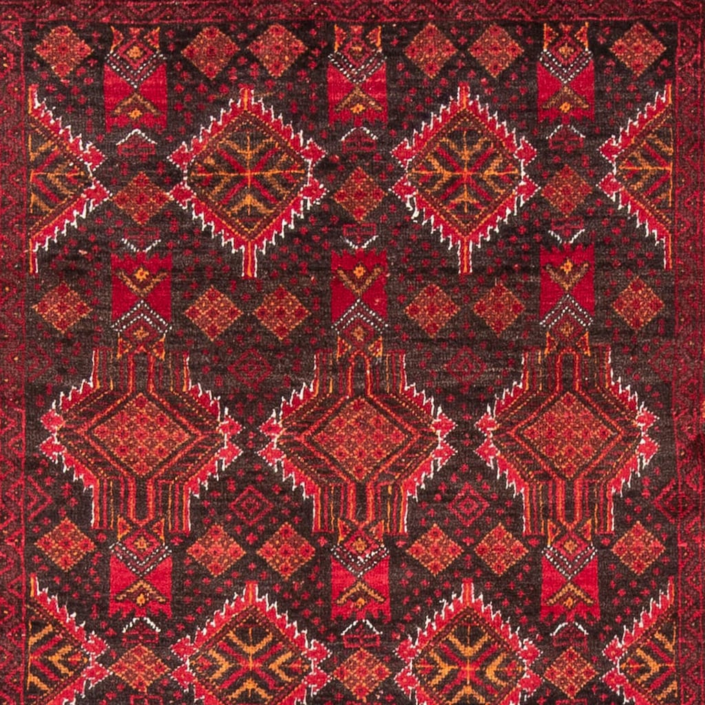 morgenland Hochflor-Läufer »Belutsch Durchgemustert Rosso 194 x 105 cm«, rechteckig