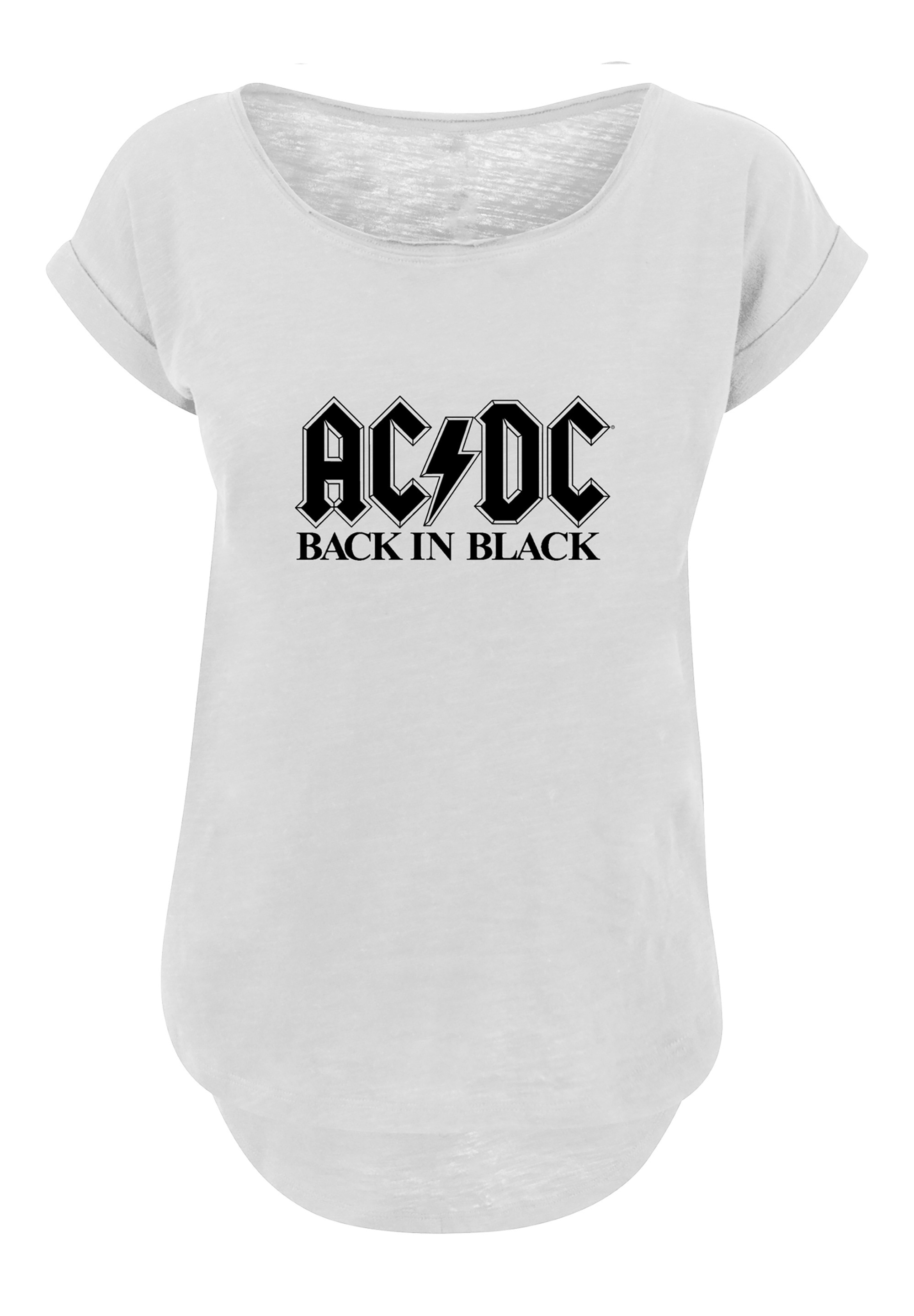 F4NT4STIC T-Shirt "ACDC Back In Black Logo Ladies Long T-Shirt", Print günstig online kaufen