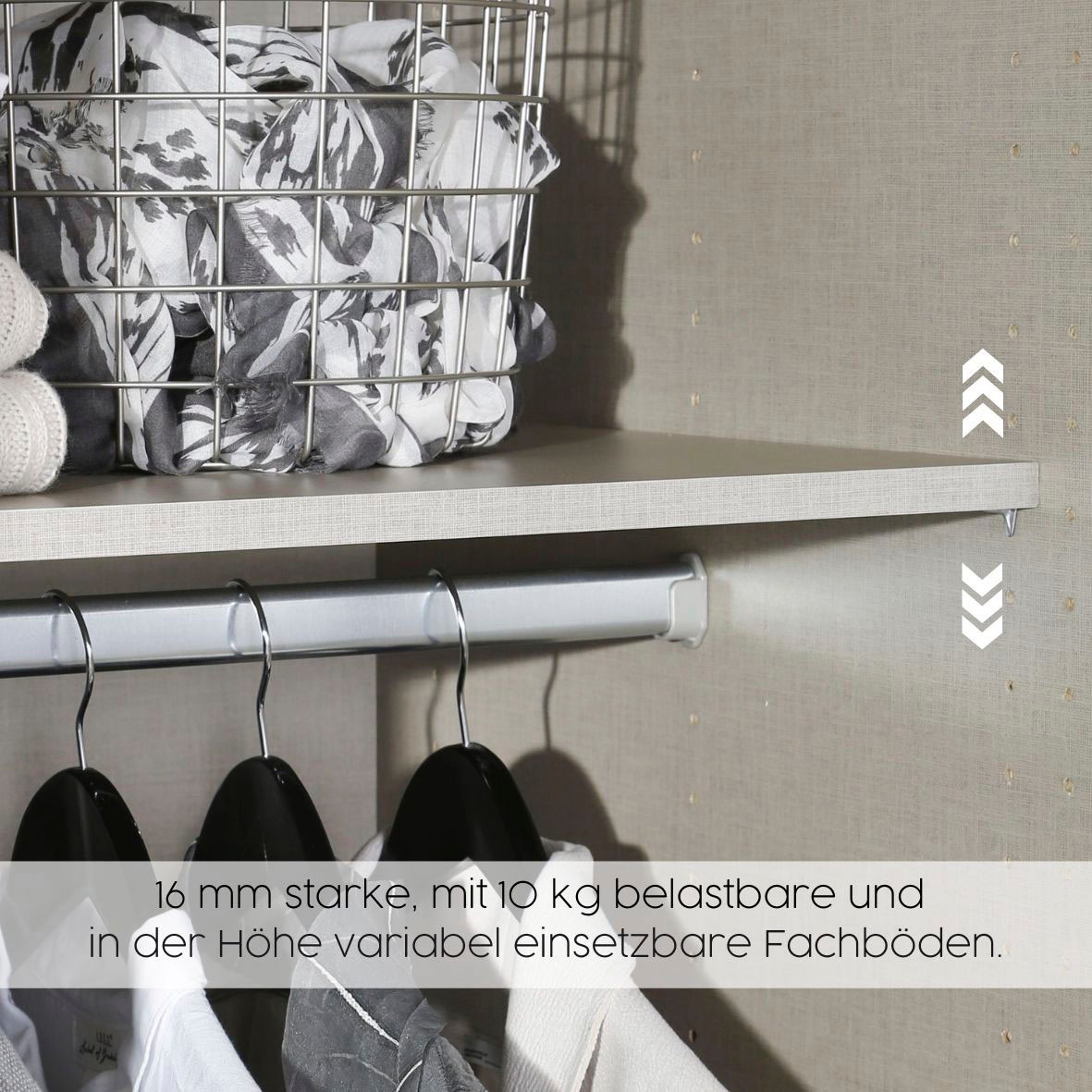 rauch Schwebetürenschrank »Ruja«, mit Kassettenfront im Landhausstil
