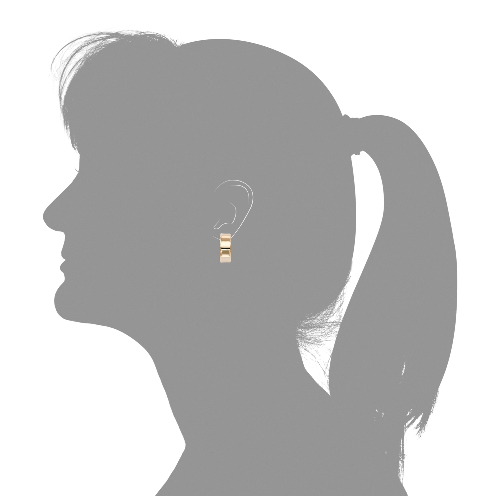 Fascination by Ellen K. Paar Creolen »333 Gelbgold 17mm Durchmesser«