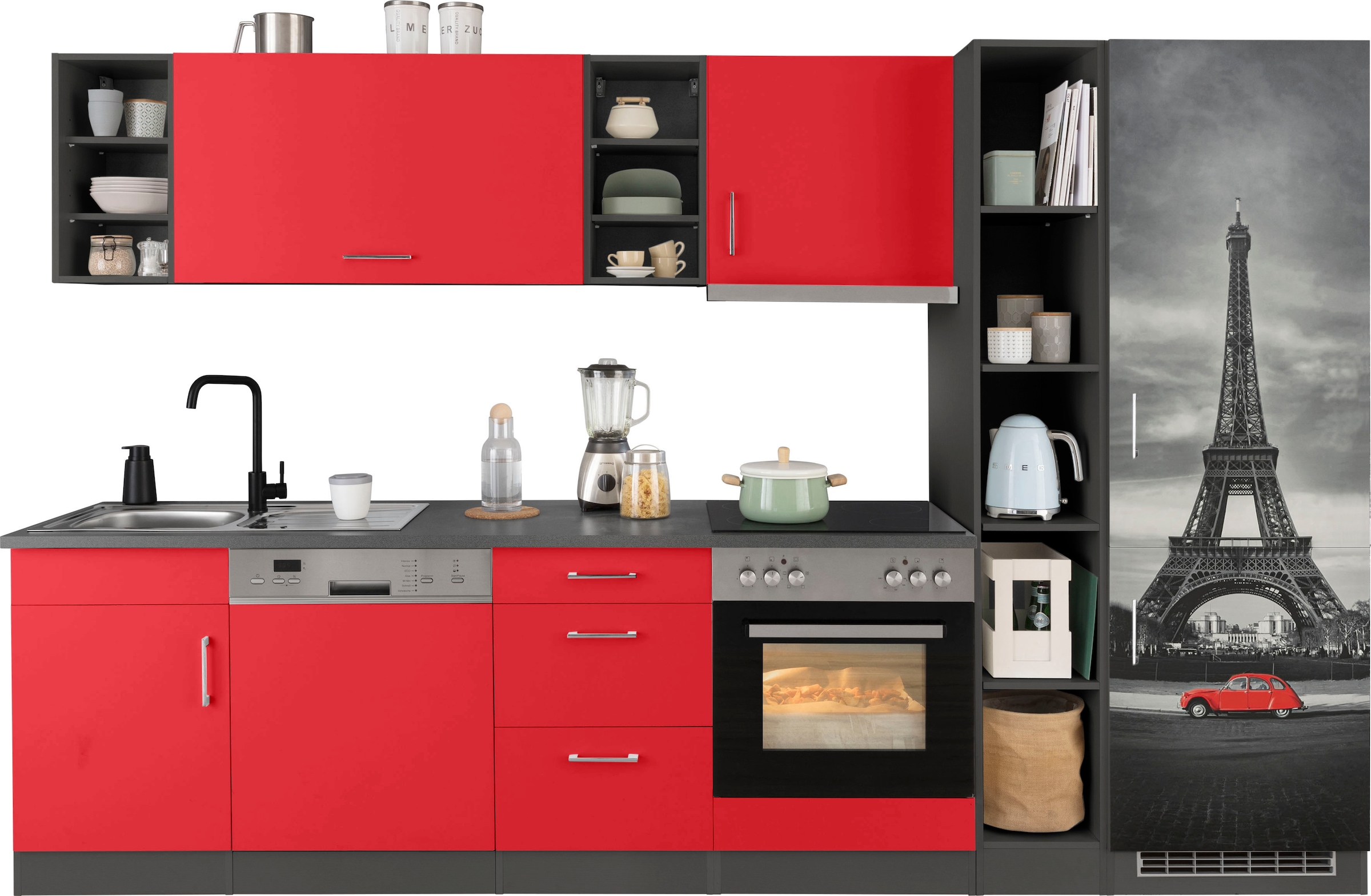 KOCHSTATION Küchenzeile "KS-Paris – Küchen mit einzigartigen Fotomotiven au günstig online kaufen