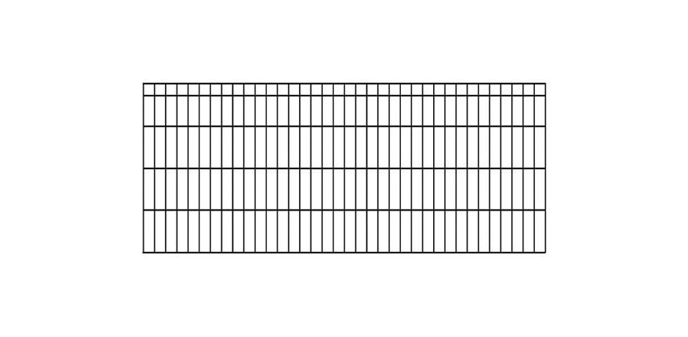 KRAUS Einstabmattenzaun "Dino-Trend-40x40", anthrazit, 80 cm hoch, 5 Elemente für 10 m, 6 Pfosten