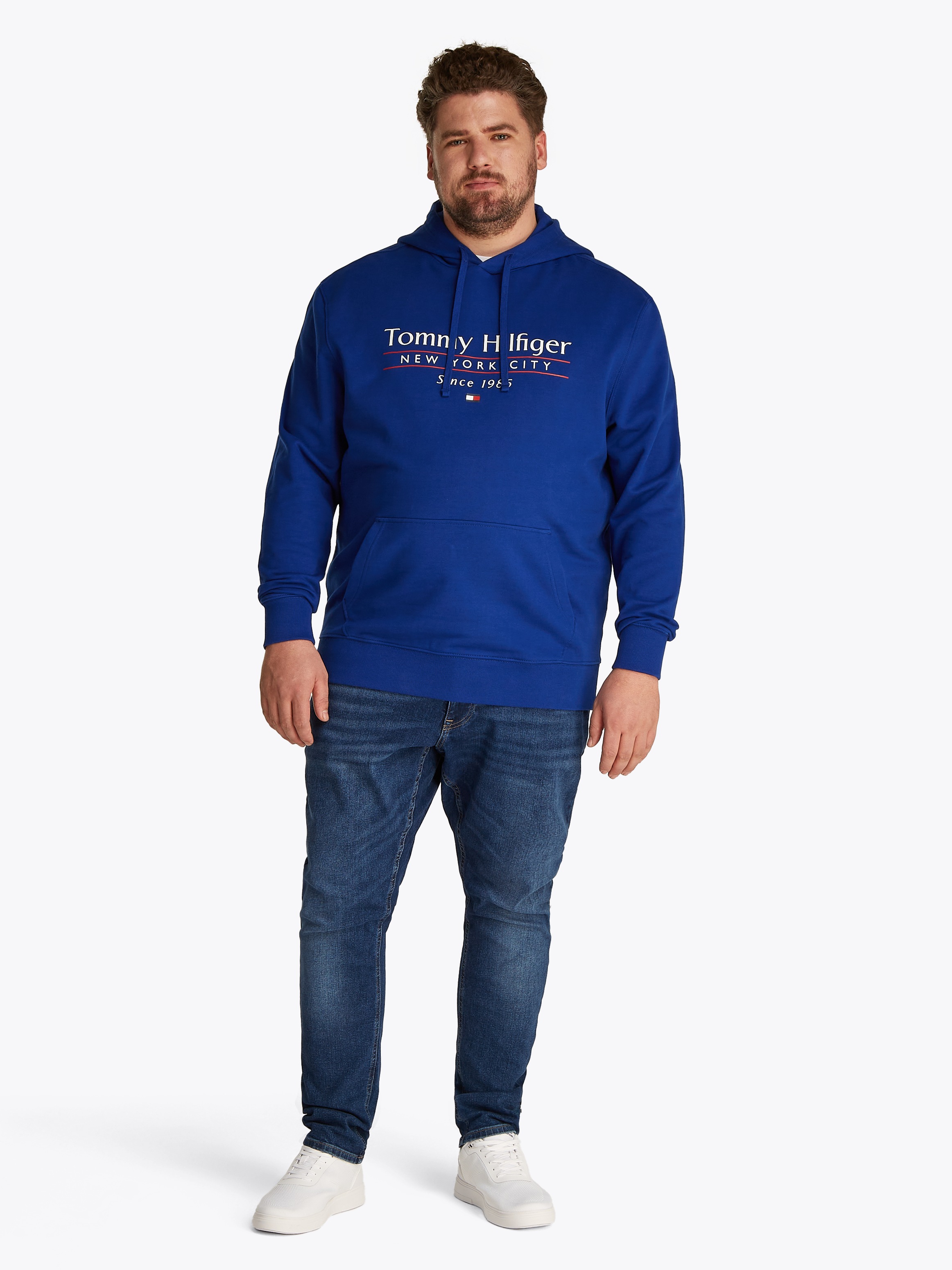 Tommy Hilfiger Big & Tall Kapuzensweatshirt »BT-HILFIGER CENTER STACK HOODY-B«, Große Größen