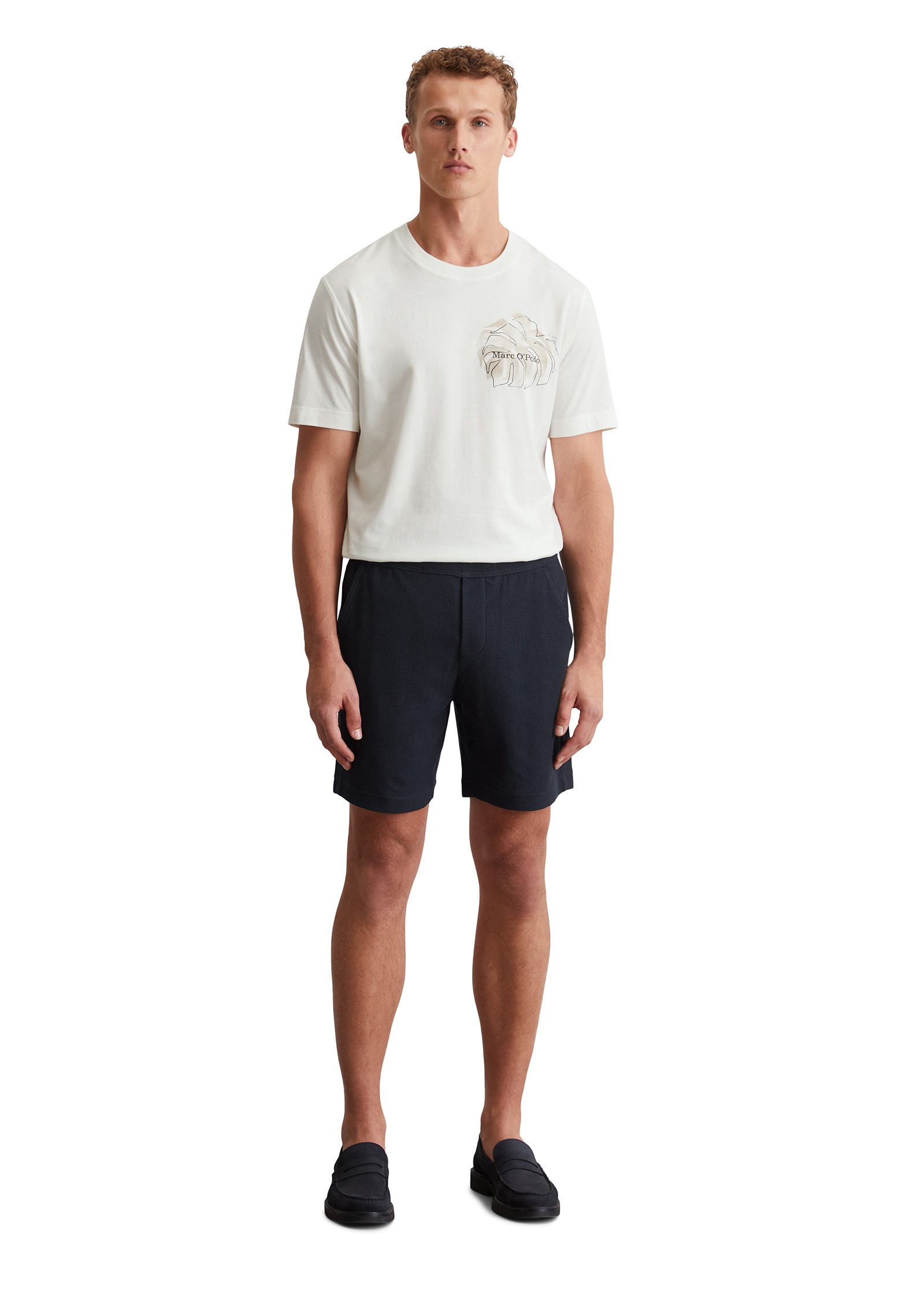 Marc O'Polo Shorts »mit feiner Waffelstruktur«