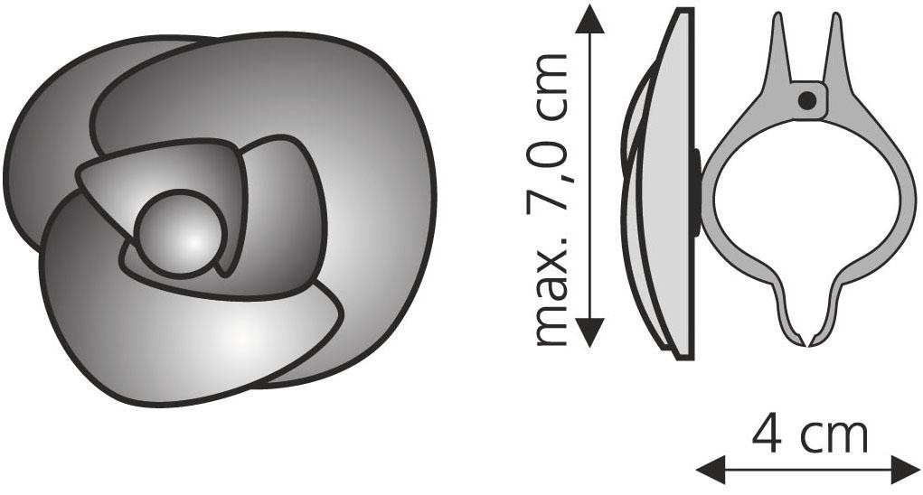 Liedeco Dekoklammer "Rose" für Gardinen, Vorhänge günstig online kaufen