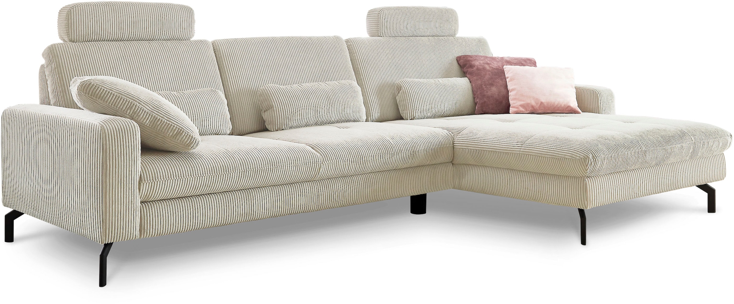 Die PlanBar Ecksofa "MP-IN20110 L-Form mit Kaltschaum-Polsterung" optional mit Funktionen erhältlich