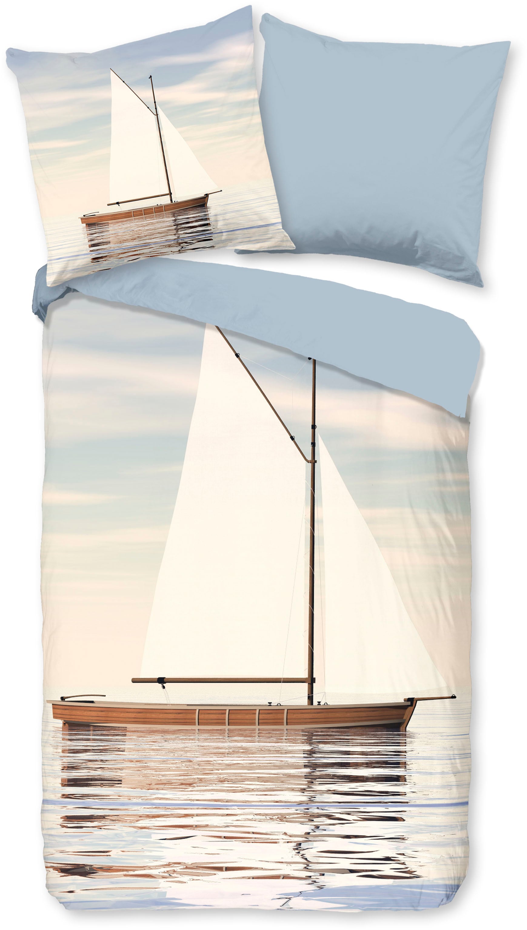 good morning Wendebettwäsche "Merii" 3 tlg. 100% Baumwolle, Renforcé, Reißv günstig online kaufen