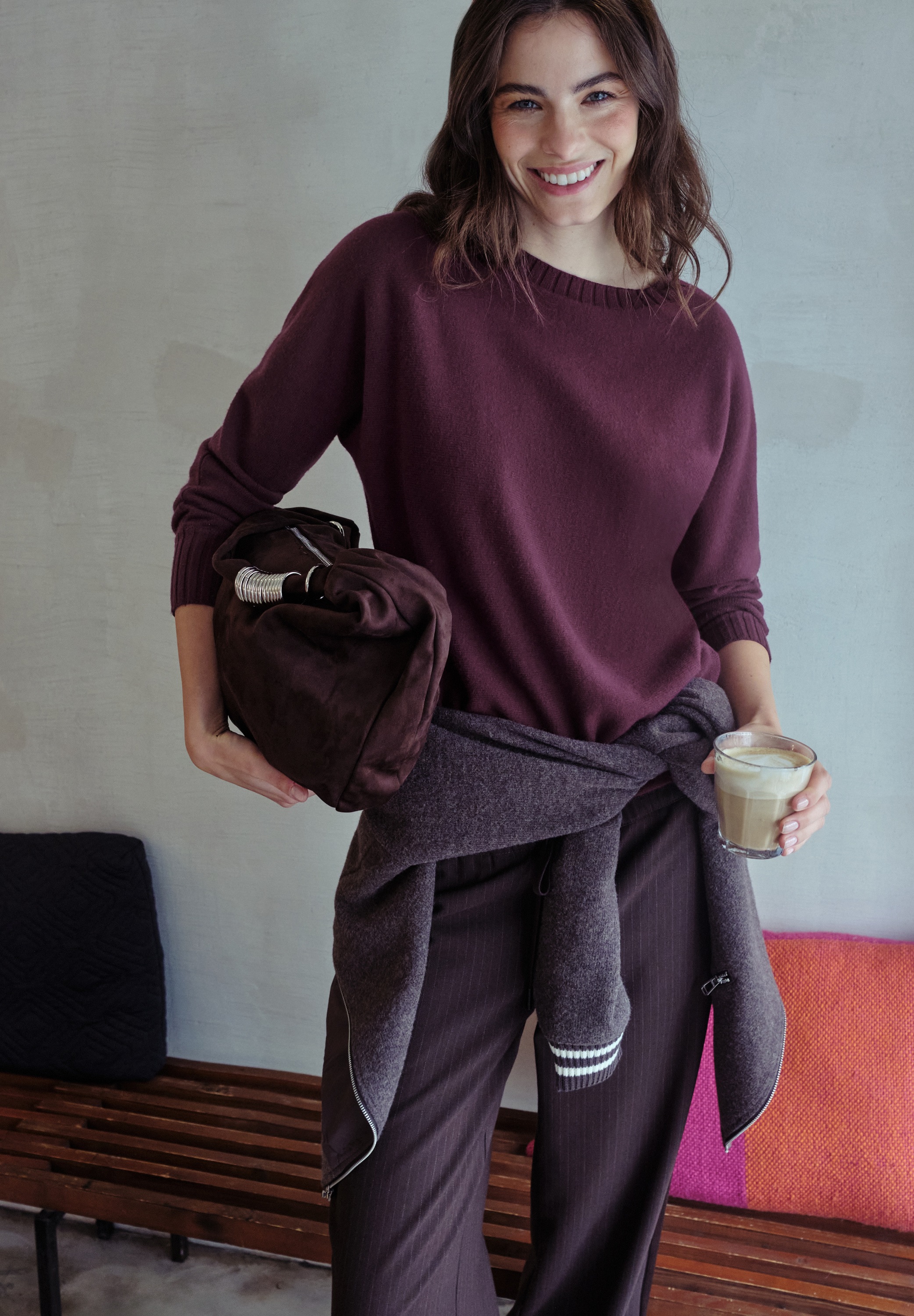 Street One Studio Knit Pullover Royal Plum 42 4