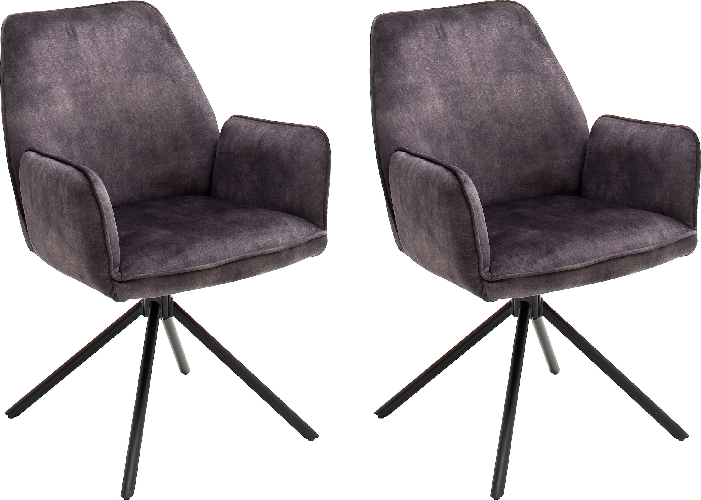 MCA furniture Esszimmerstuhl "Ottawa mit Armlehne" (Set) 2 Stk.Vintage Velo günstig online kaufen