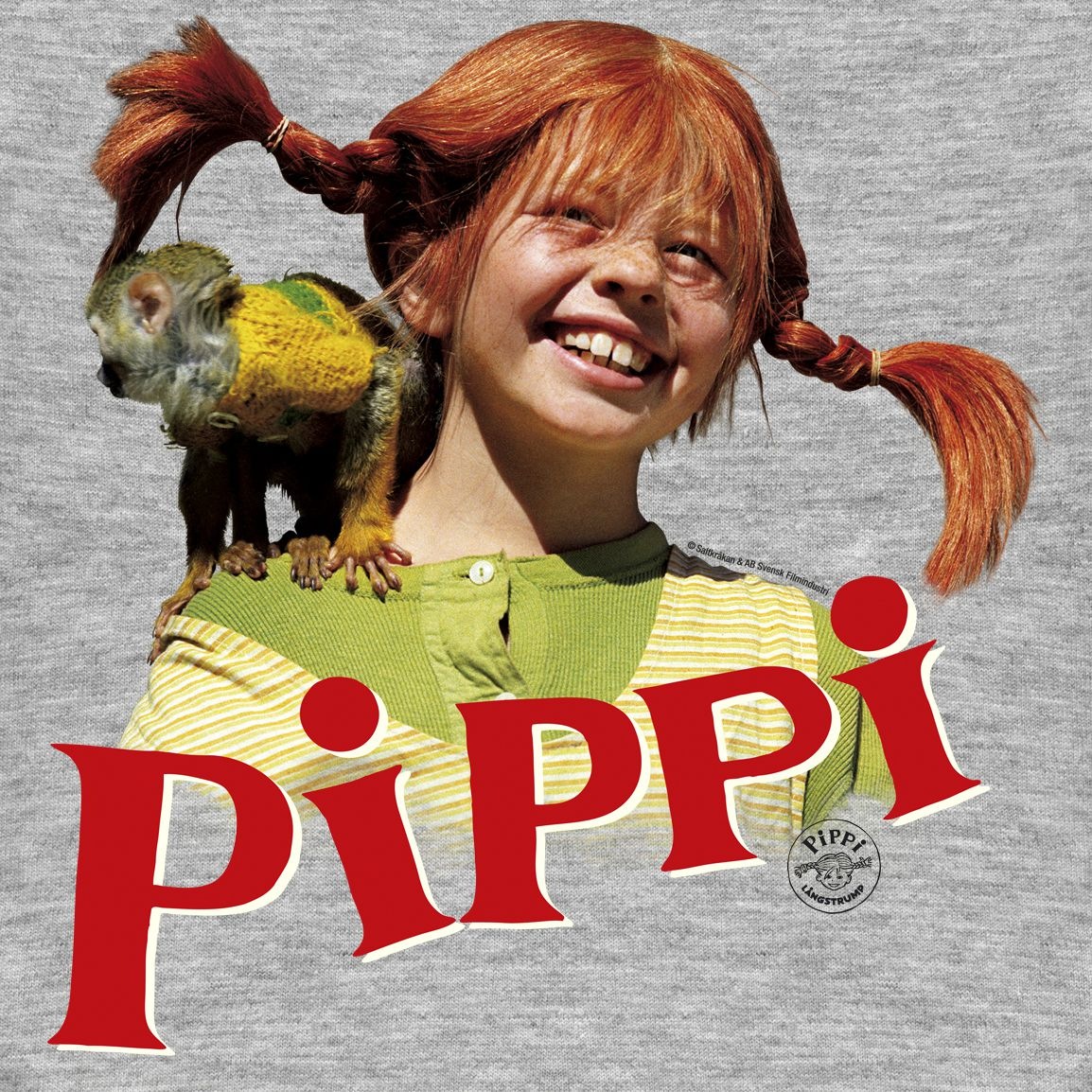 LOGOSHIRT T-Shirt »Pippi Langstrumpf - Äffchen Herr Nilsson«, mit coolem Frontprint