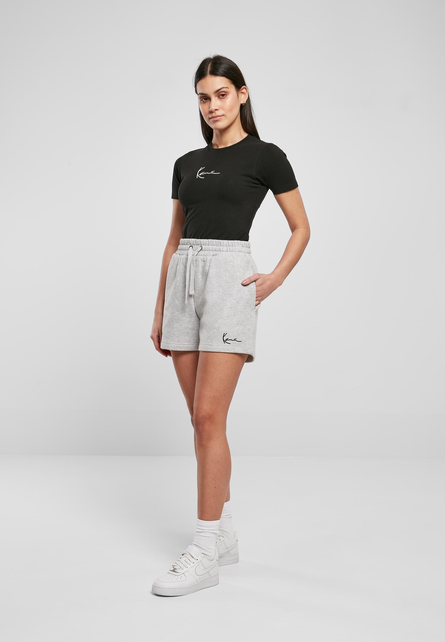 Karl Kani Radlerhose »Karl Kani Damen KW-PS011-013-03 Small Signature Shorts ash grey«, (1 tlg.)