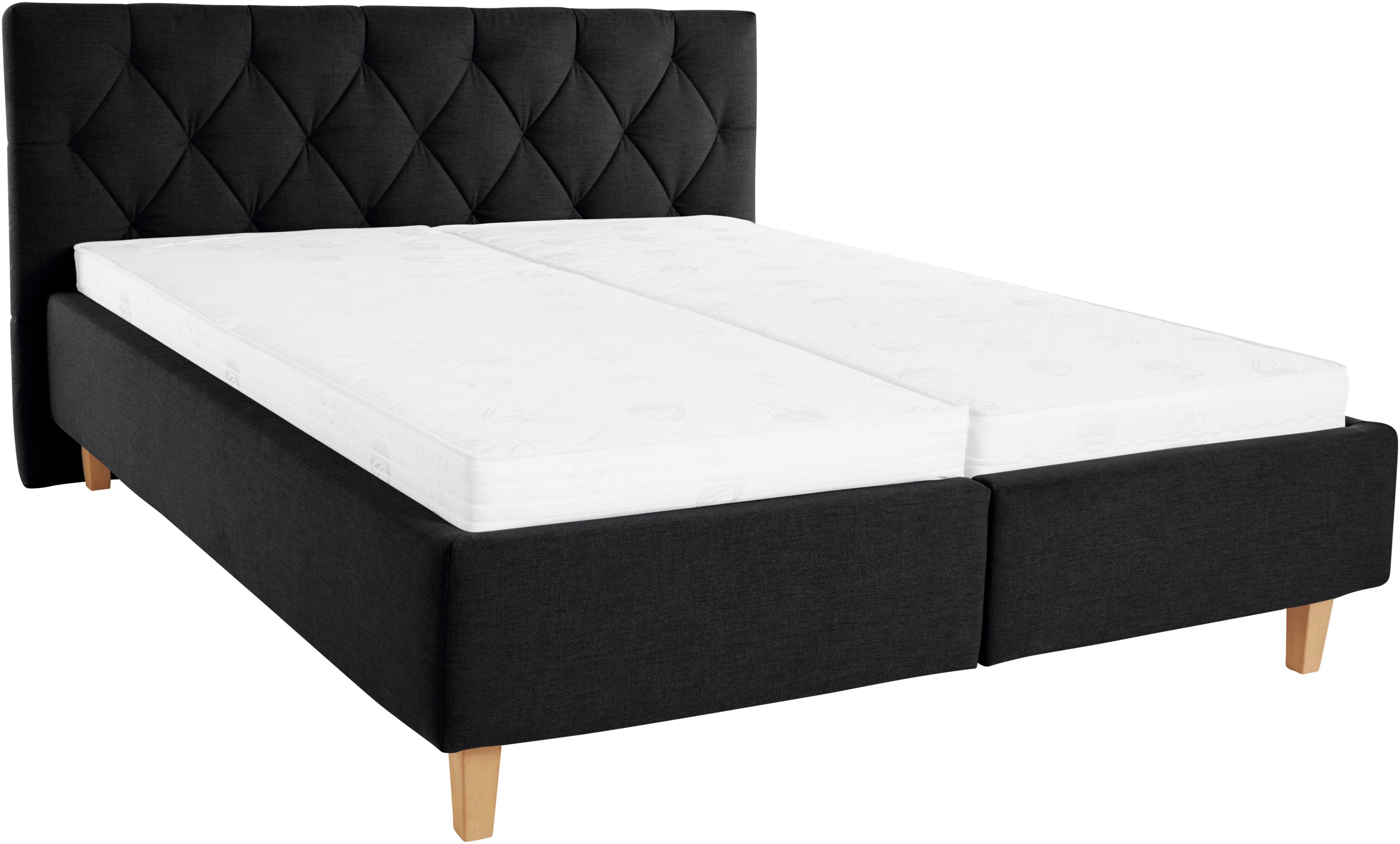 Thumbnail - Home affaire Polsterbett "Sunley 100" Kreuzsteppung, Kopfteilhöhe 102 cm, ohne oder mit Matratze/Lattenrost