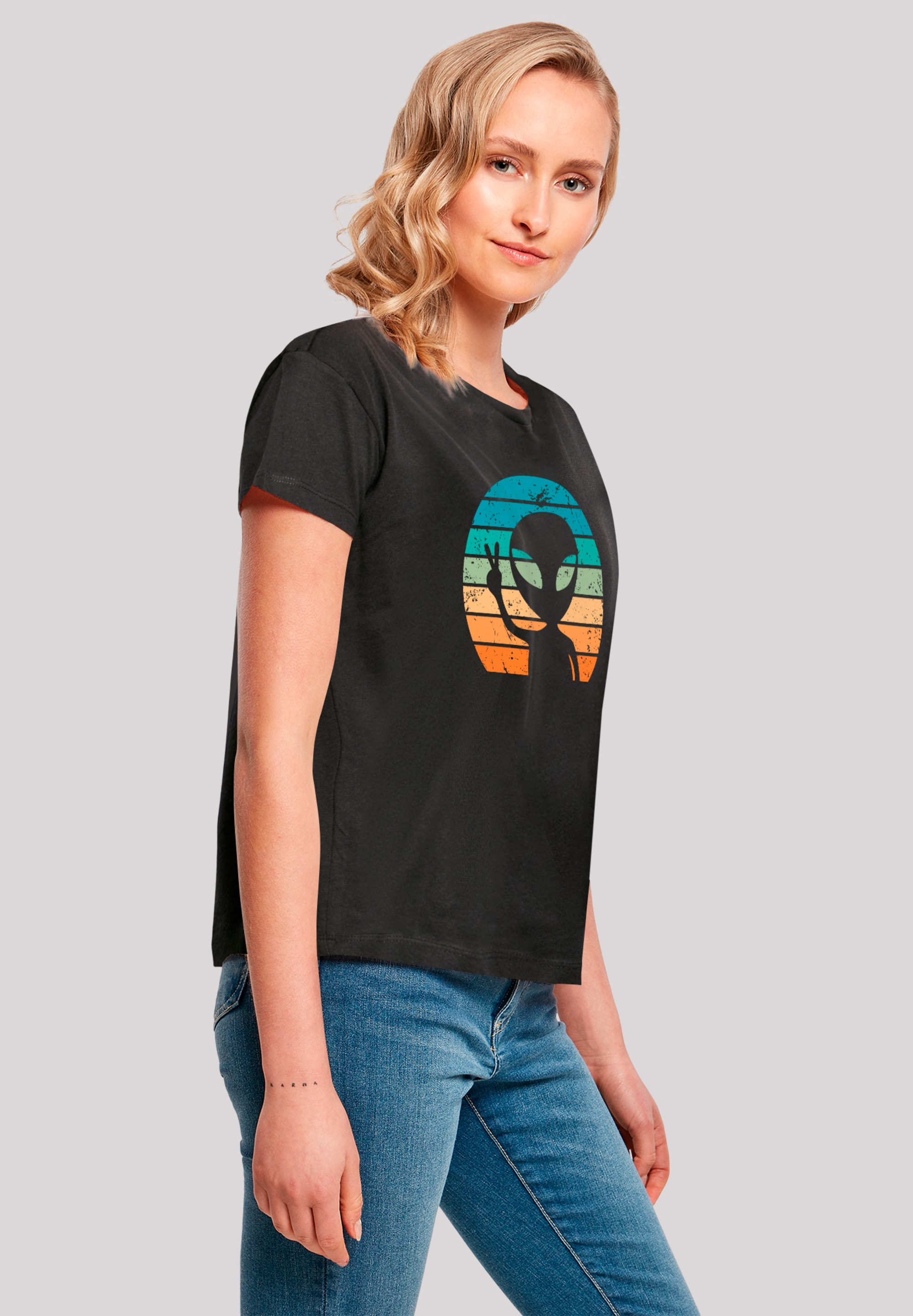 F4NT4STIC T-Shirt »Alien Piece Sonnenuntergang«, Premium Qualität